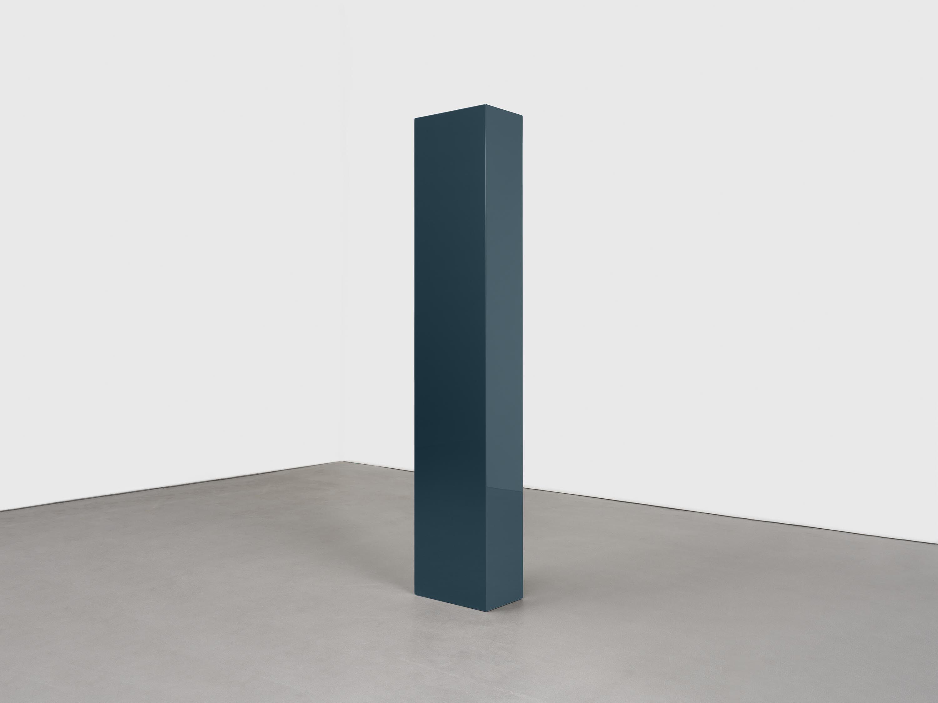 A mixed media sculpture by John McCracken, titled Form, dated 2006.