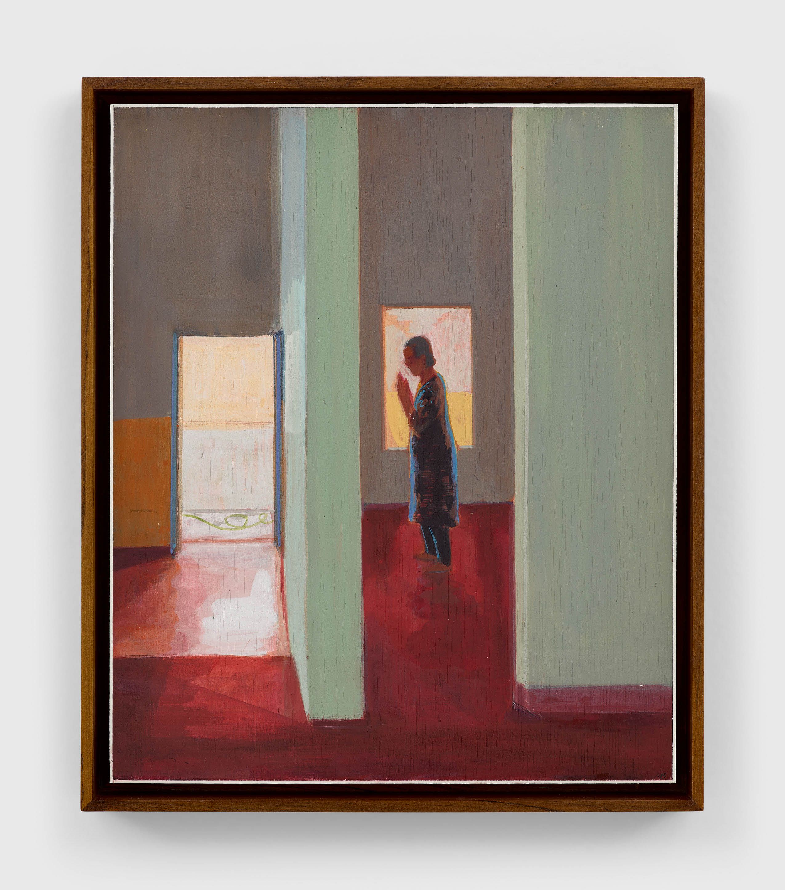A casein on board artwork by Mahesh Baliga, titled Prayer, dated 2022.