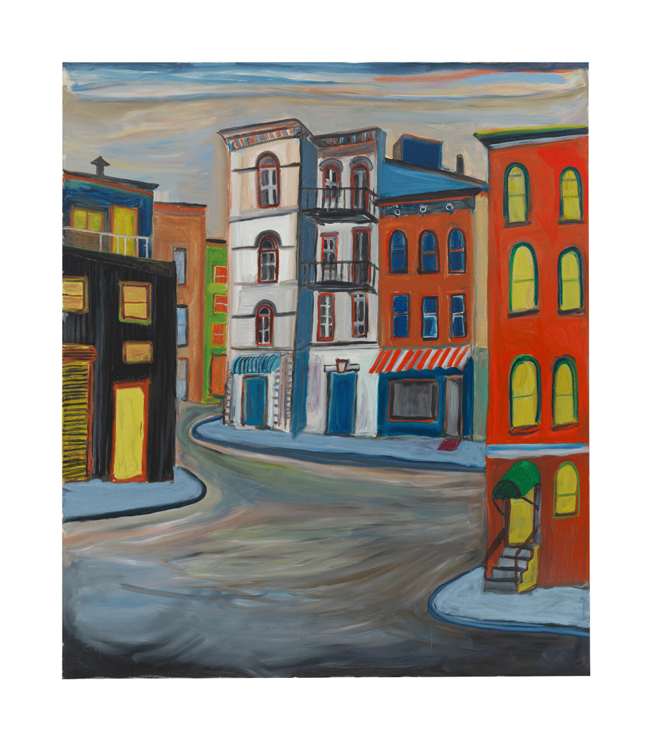 An untitled painting by Josh Smith, dated 2020.