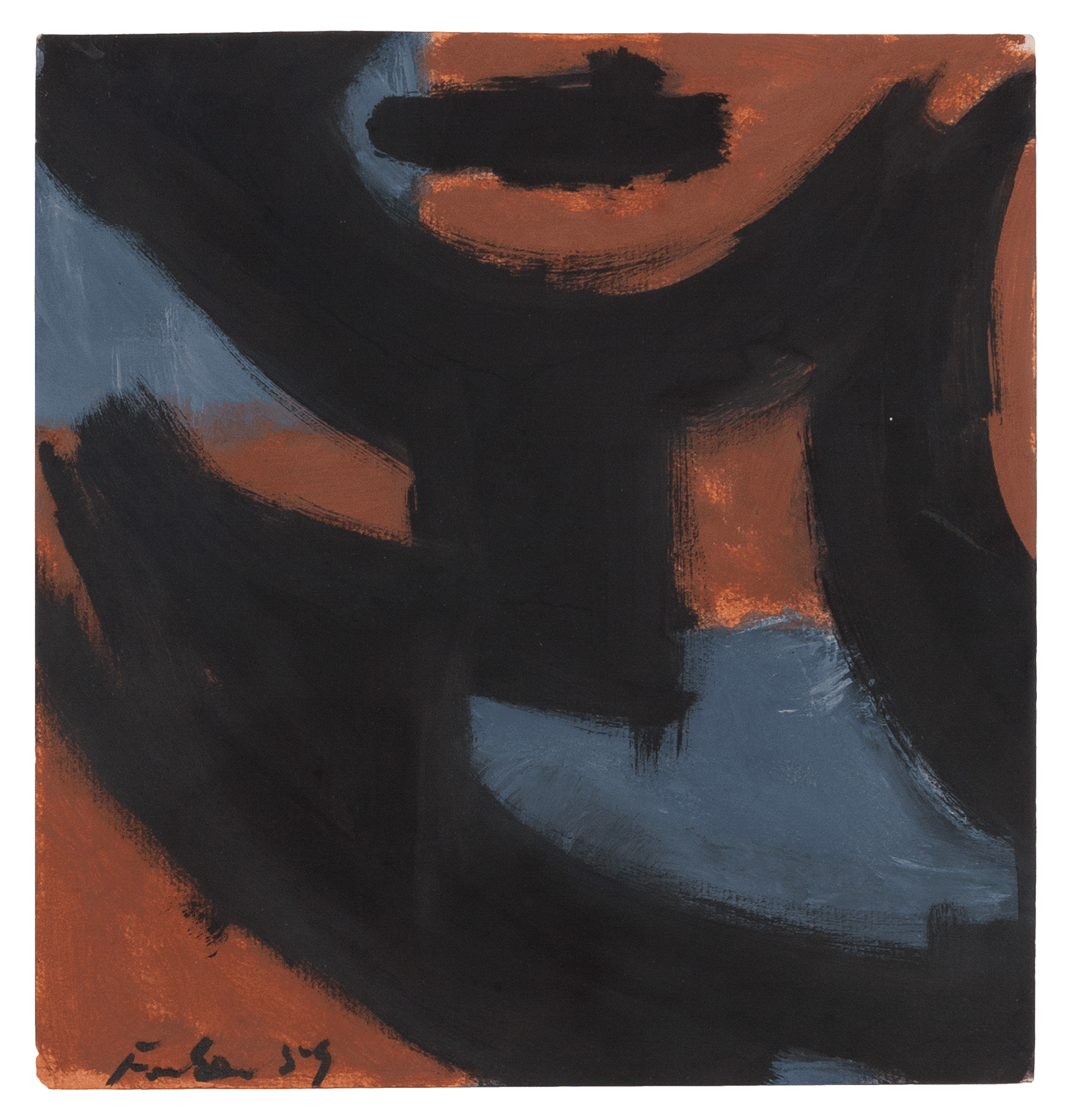 An untitled drawing by Herbert Ferber, dated 1959.