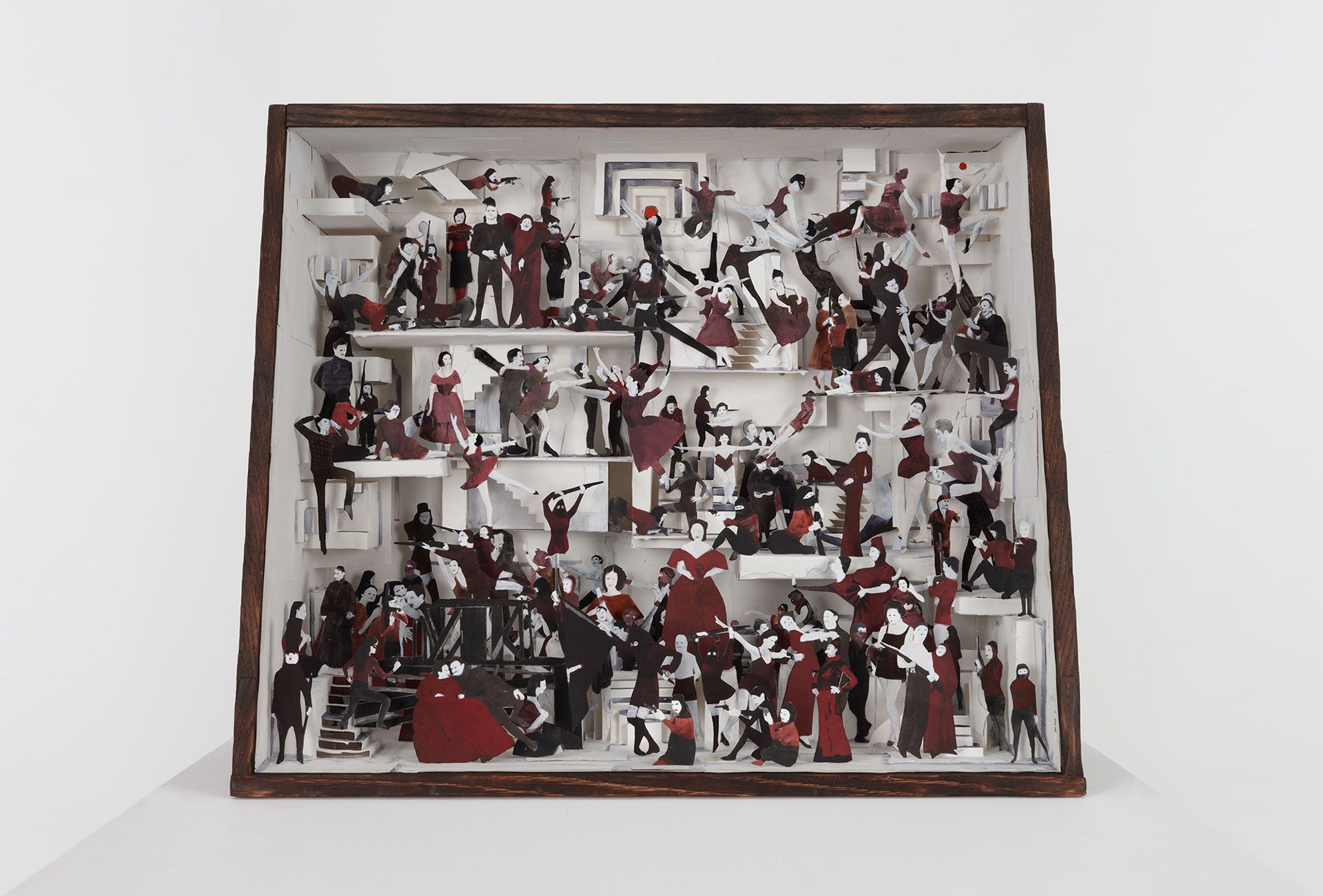 A diorama by Marcel Dzama titled An age of discord and continual strife, dated 2011. 
