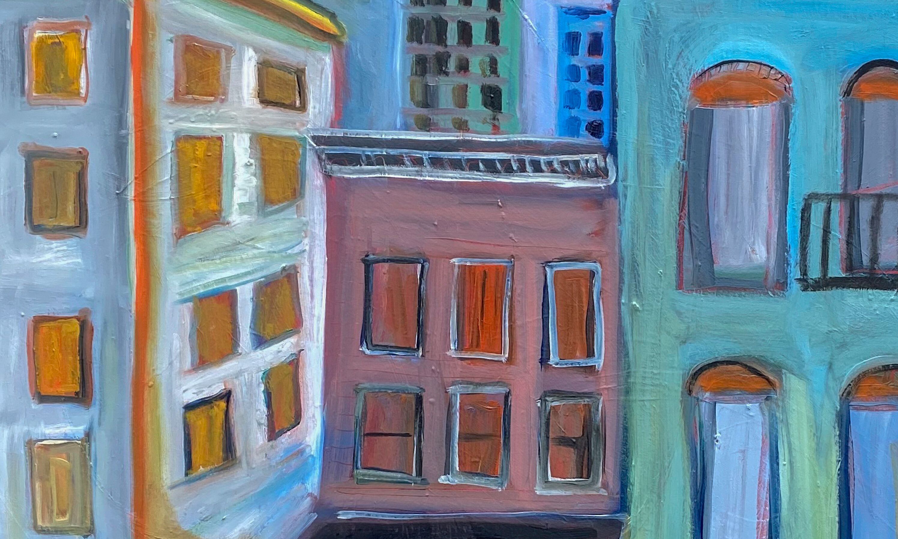 A detail from an untitled painting by Josh Smith, dated 2020.