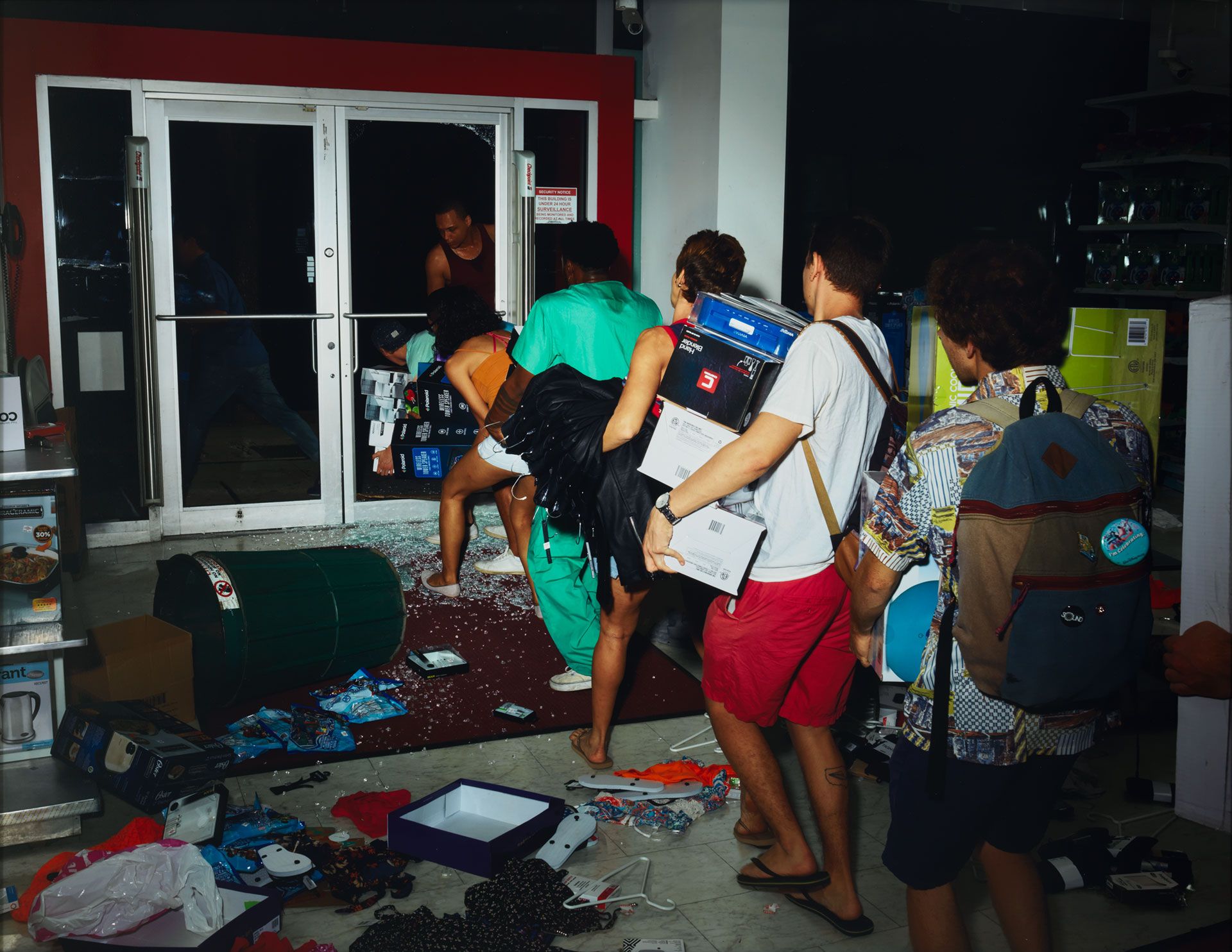 A photograph by Stan Douglas, titled Queue, dated 2017.