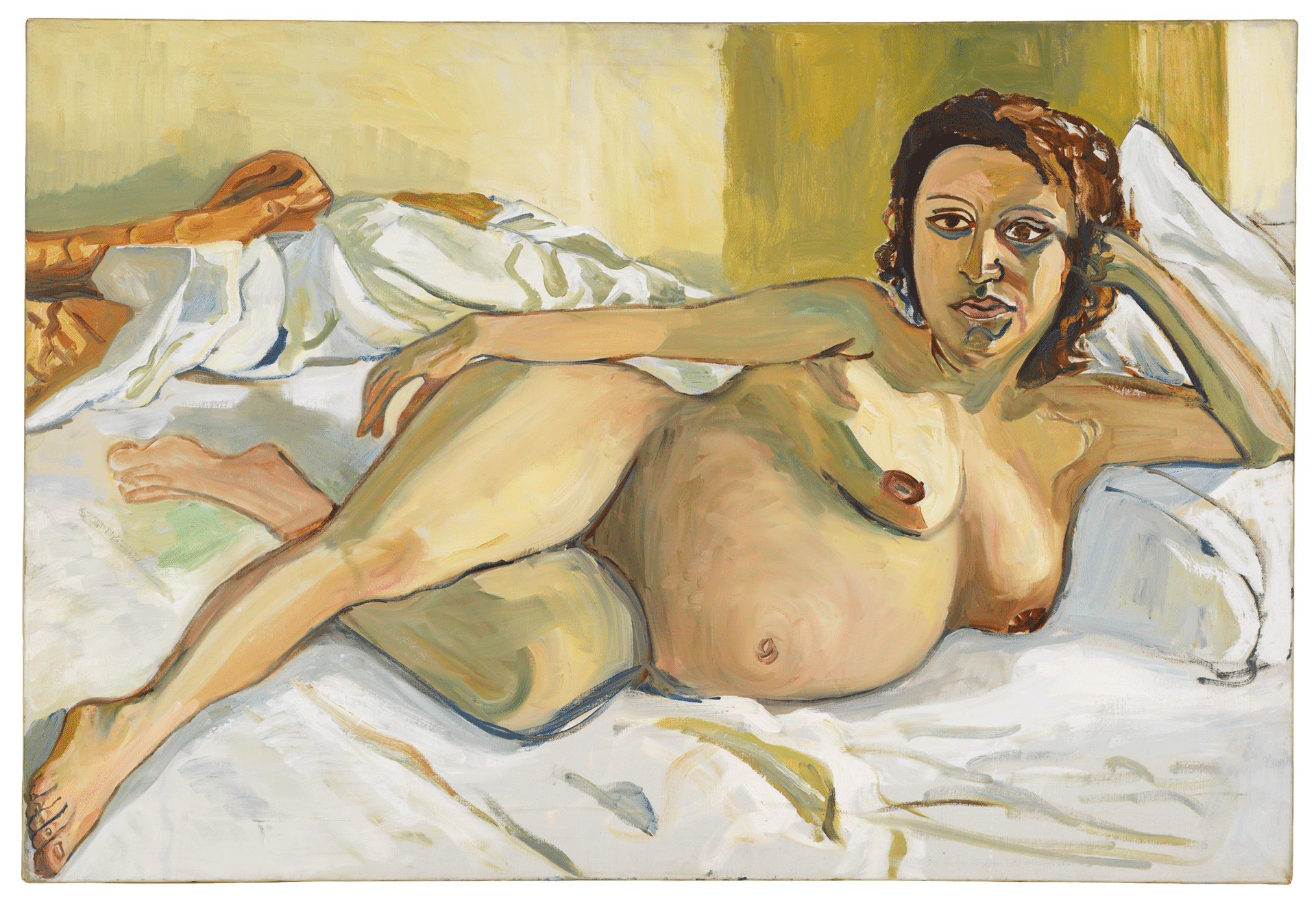 A painting by Alice Neel, titled Pregnant Maria, dated 1964.
