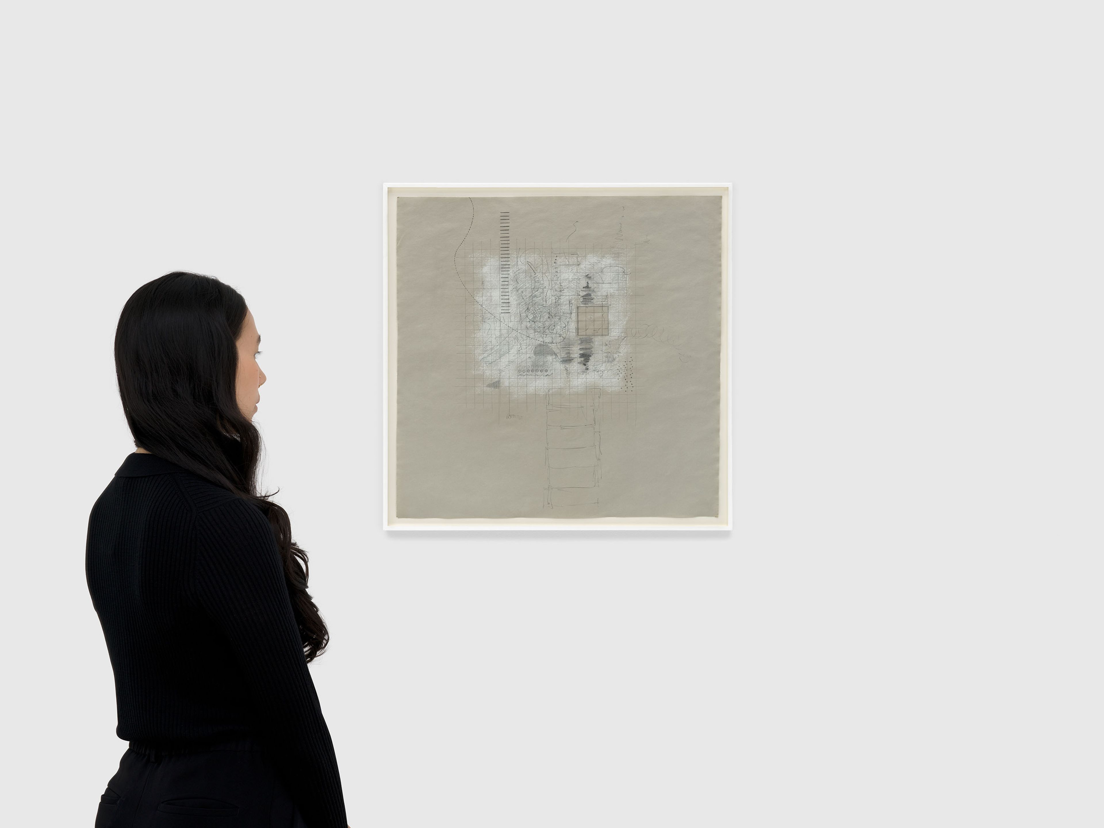 A work on paper by Robert Ryman, called Untitled, circa 1963.