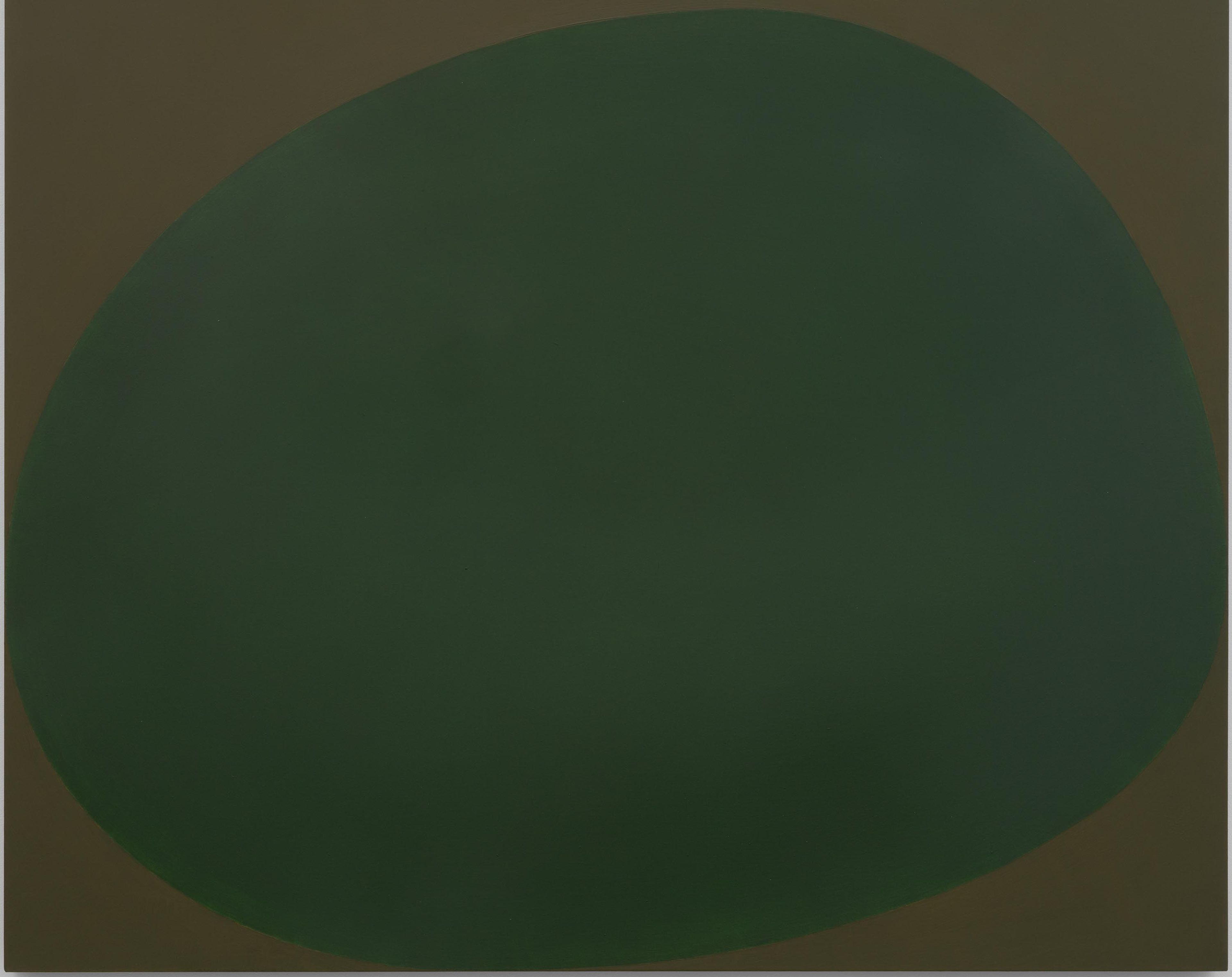 A detail from a painting by Suzan Frecon, titled bancha bamboo matcha, dated 2025.