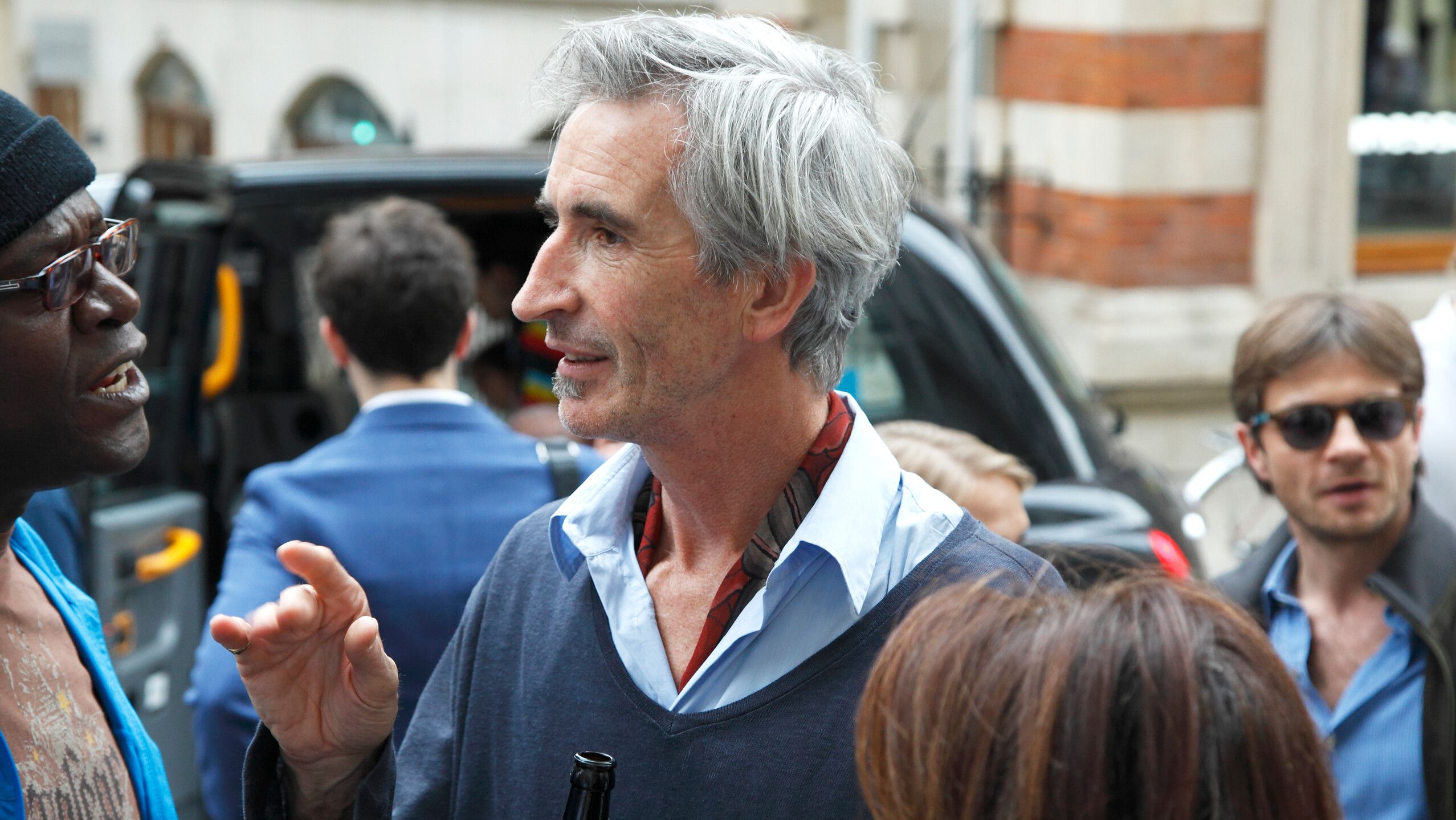 Francis Alÿs at the opening of his exhibition Ciudad Juárez projects at David Zwirner London, dated 2016.