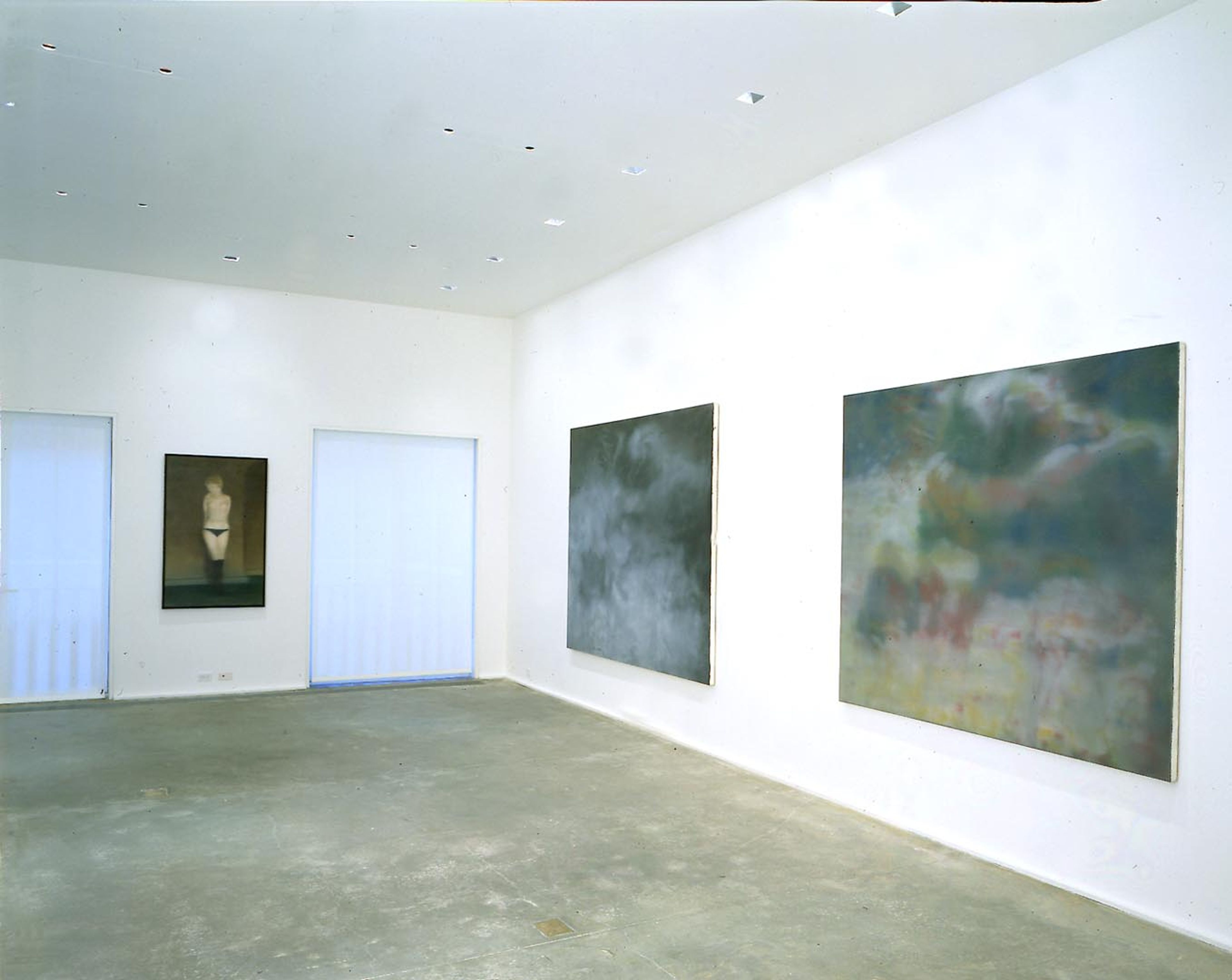 An installation view of the exhibition Gerhard Richter: Early Paintings, at David Zwirner New York, dated 2000.