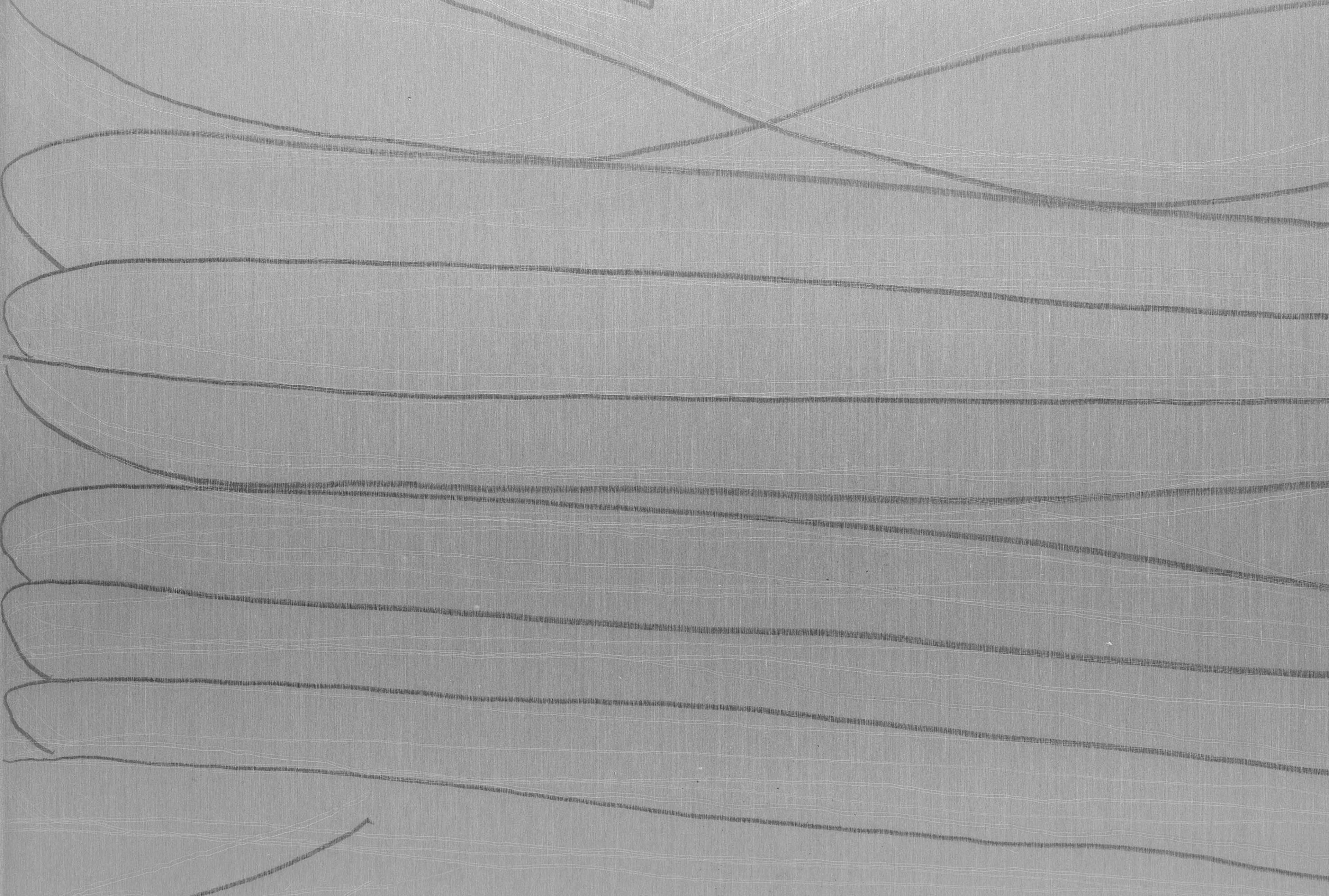 A detail from a painting by Robert Ryman, titled Spectrum VIII, dated 1984.