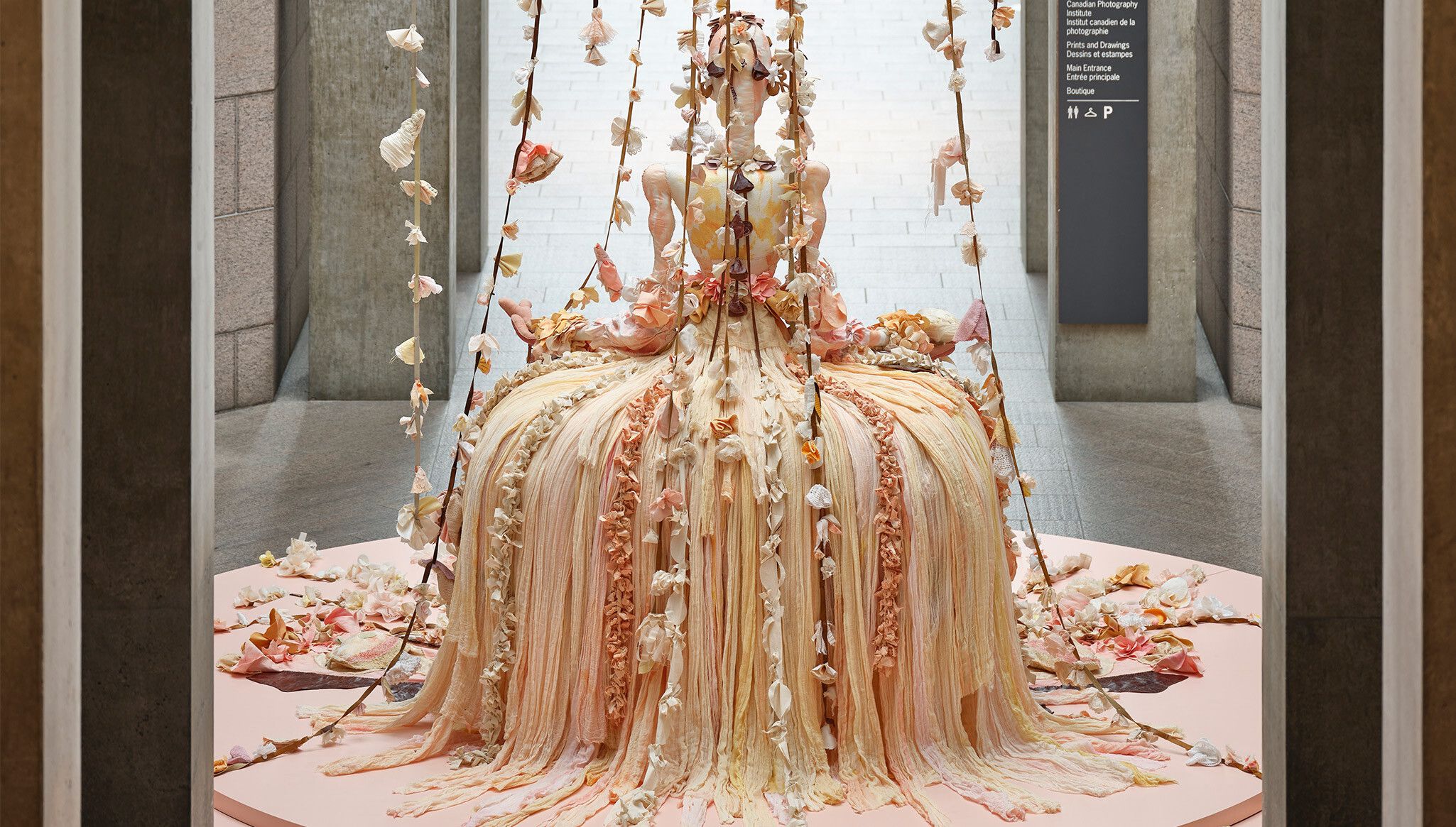 An installation view of the Tau Lewis exhibition "Symphony and Chime," at the National Gallery of Canada, Ottawa, Ontario.