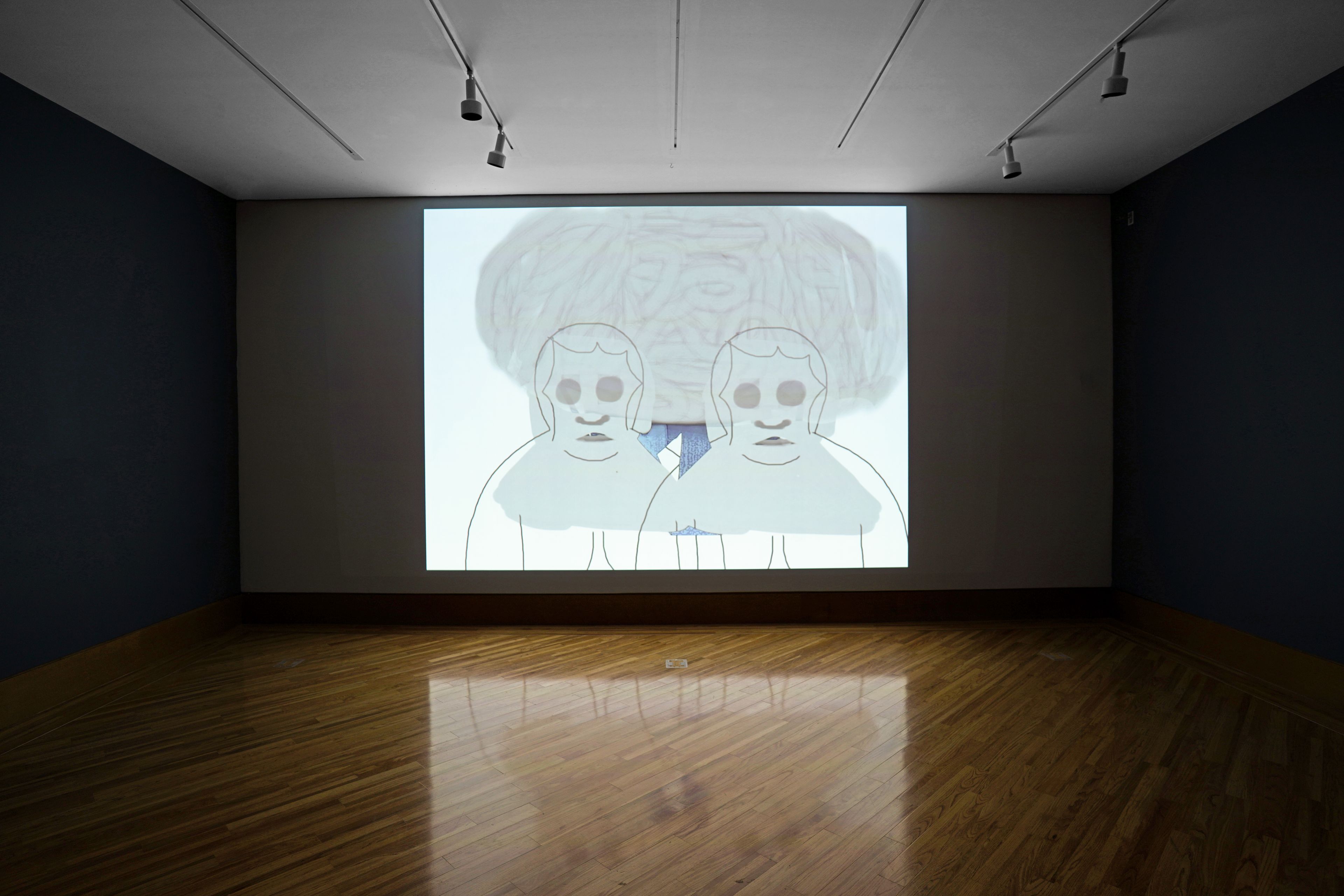 Installation view of the exhibition Amy Sillman: After Metamorphoses at the Patricia and Philip Frost Art Museum at Florida International University in Miami, United States, dated 2023.