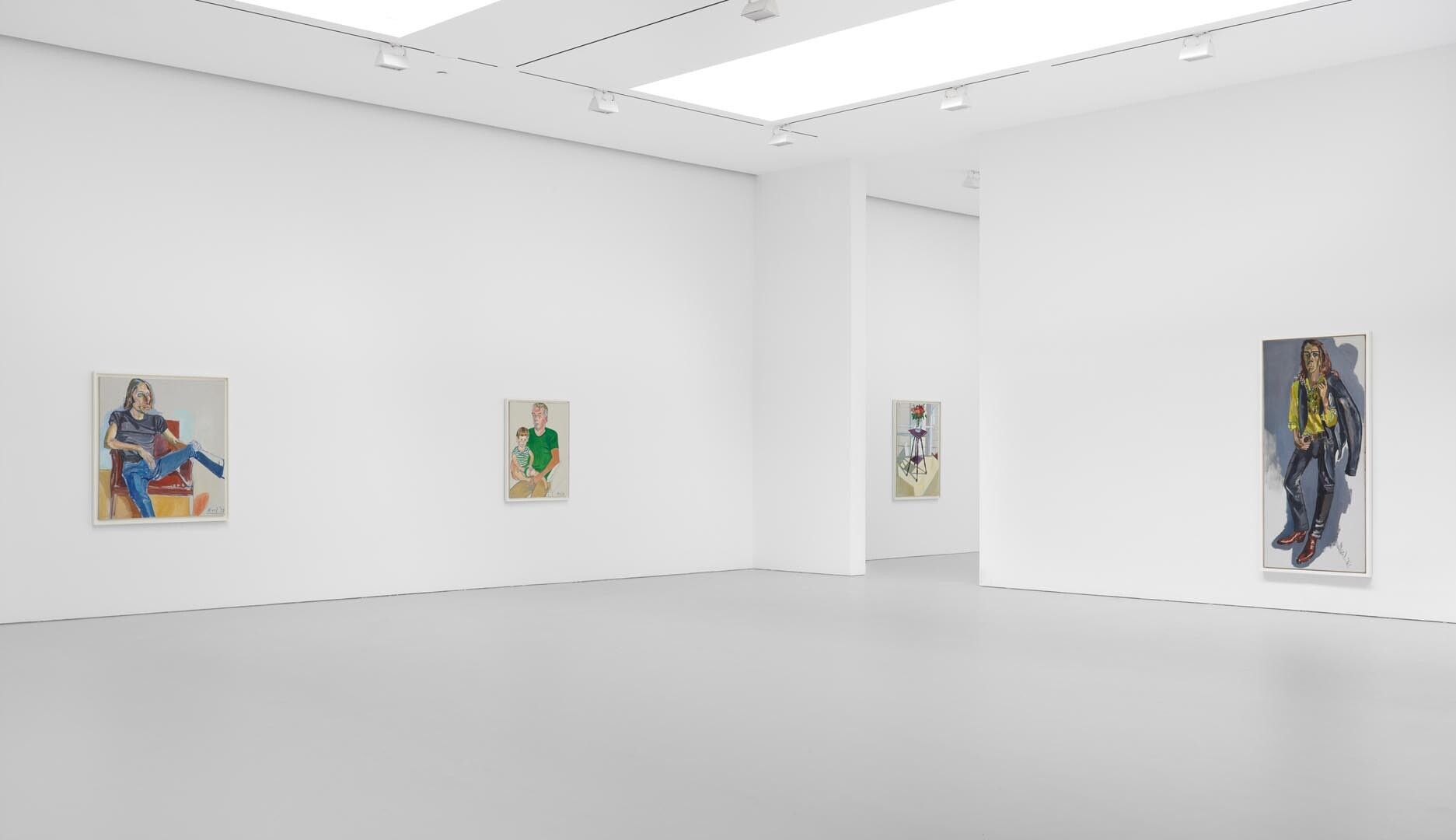 Installation view of the exhibition Alice Neel: Late Portraits & Still Lifes at David Zwirner in New York, dated 2012.