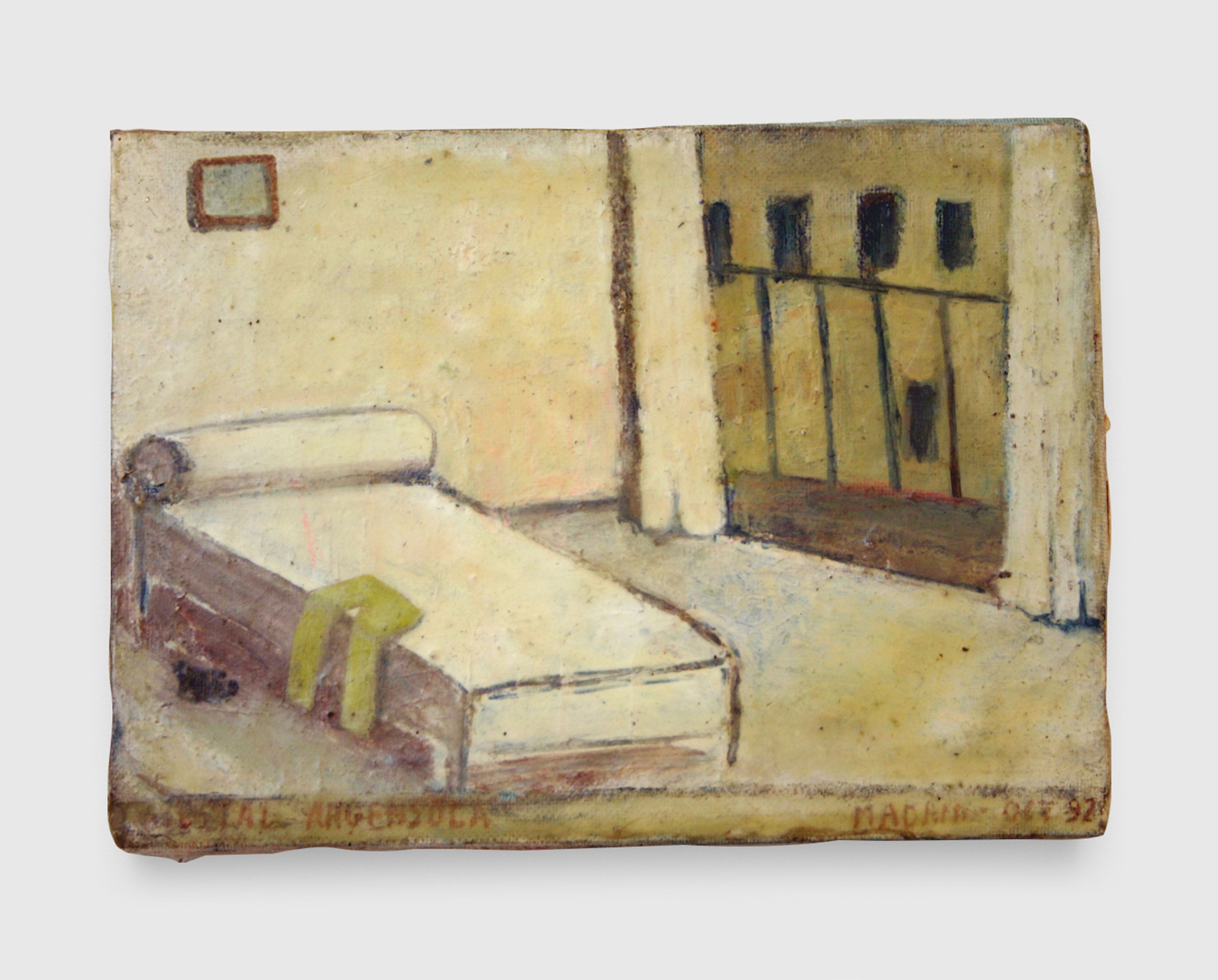 A painting by Francis Alÿs, titled Madrid, dated 1992.