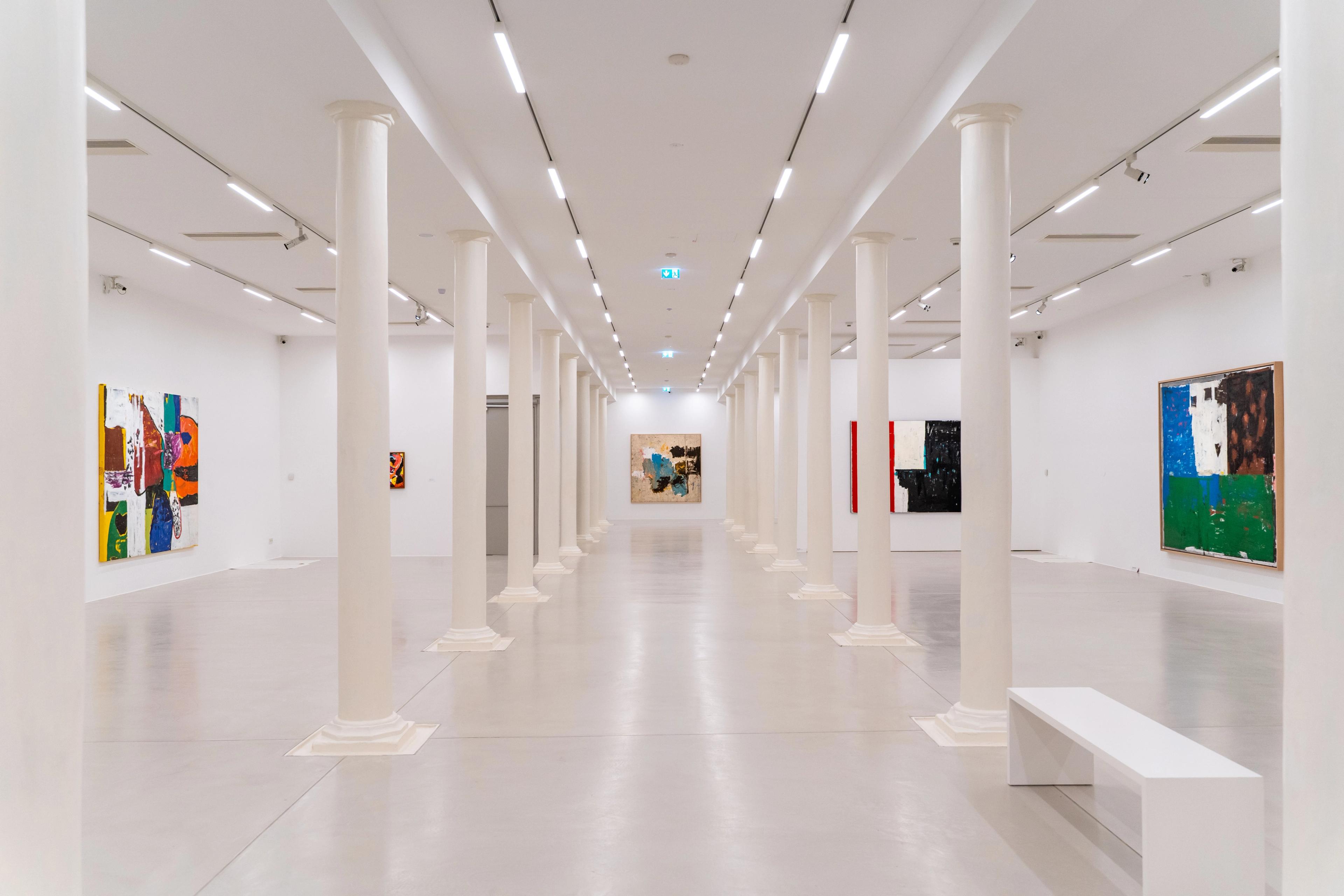 Installation view of the exhibition Joe Bradley at Kunsthalle Krems, located in Krems an der Donau, Austria, dated 2025.