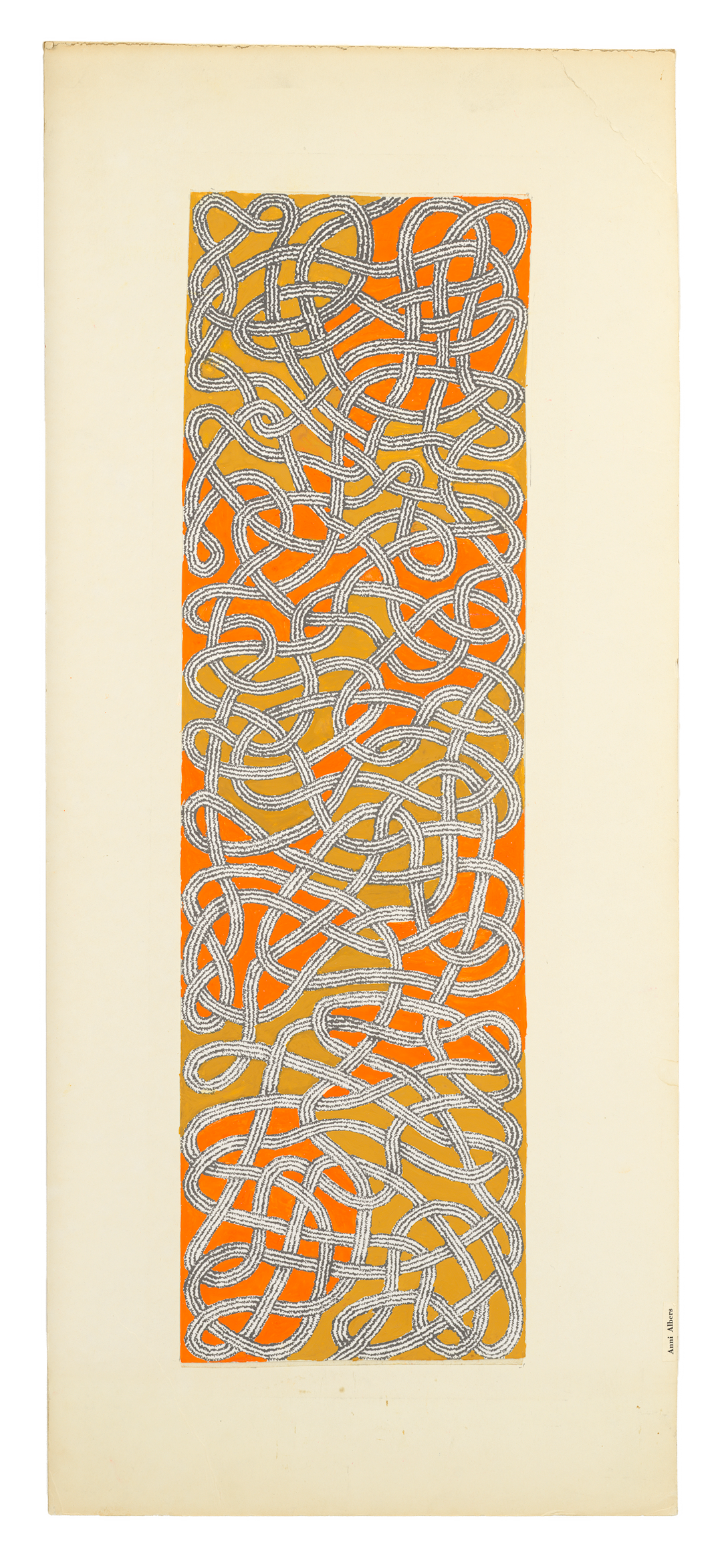A gouache work on paper by Anni Albers, titled Drawing for a Rug II, dated 1959.