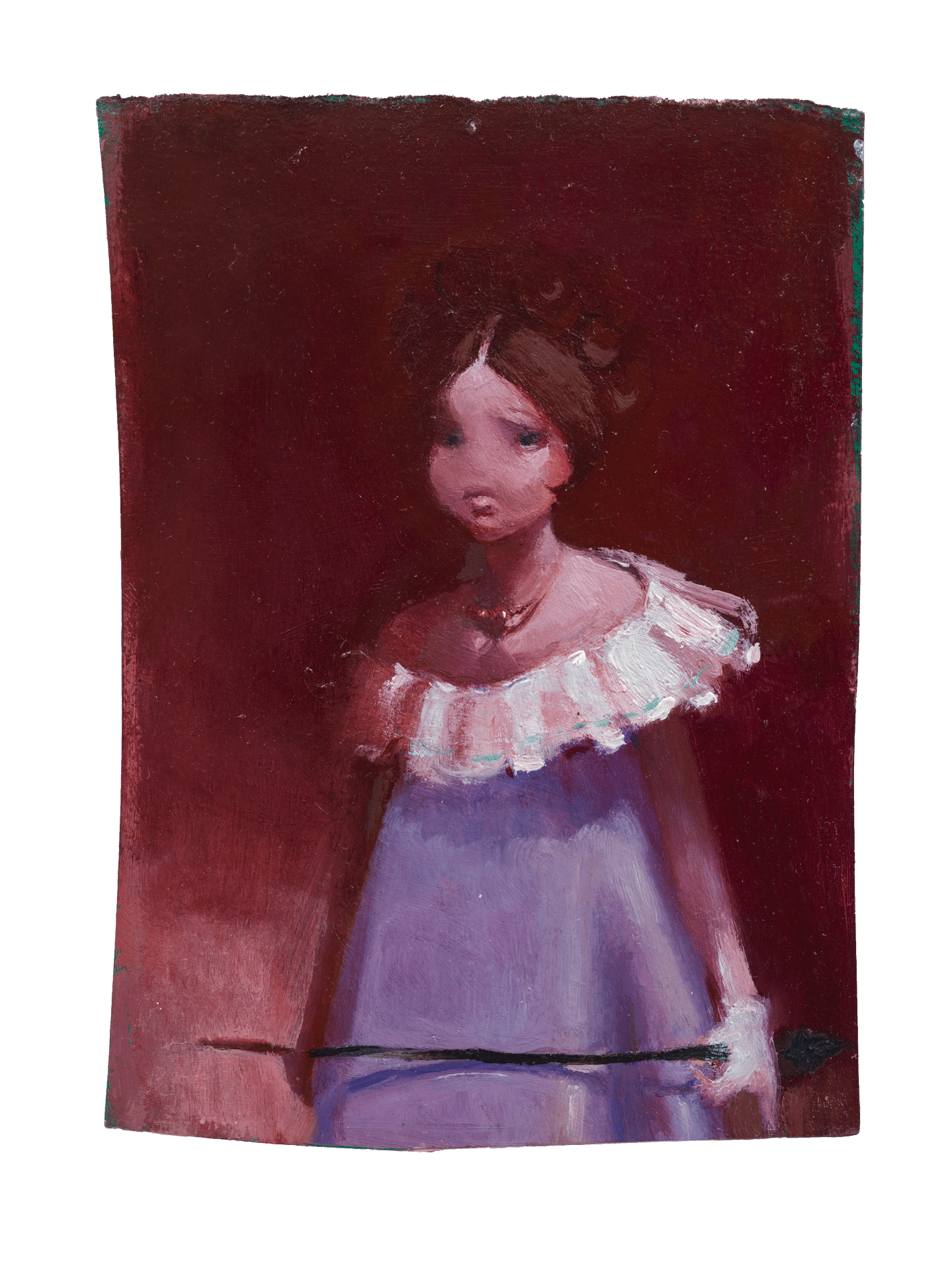 A painting by Lisa Yuskavage, titled Girl with Whip, dated 1997.