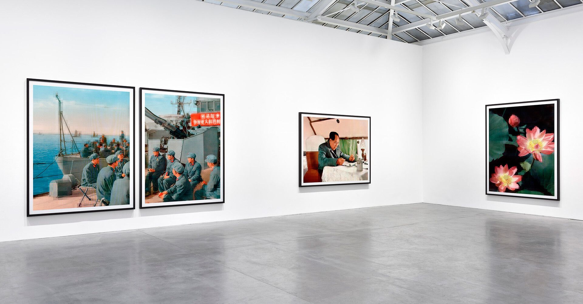 An installation view of an exhibition titled Thomas Ruff: tableaux chinois, at David Zwirner, Paris, in 2021.