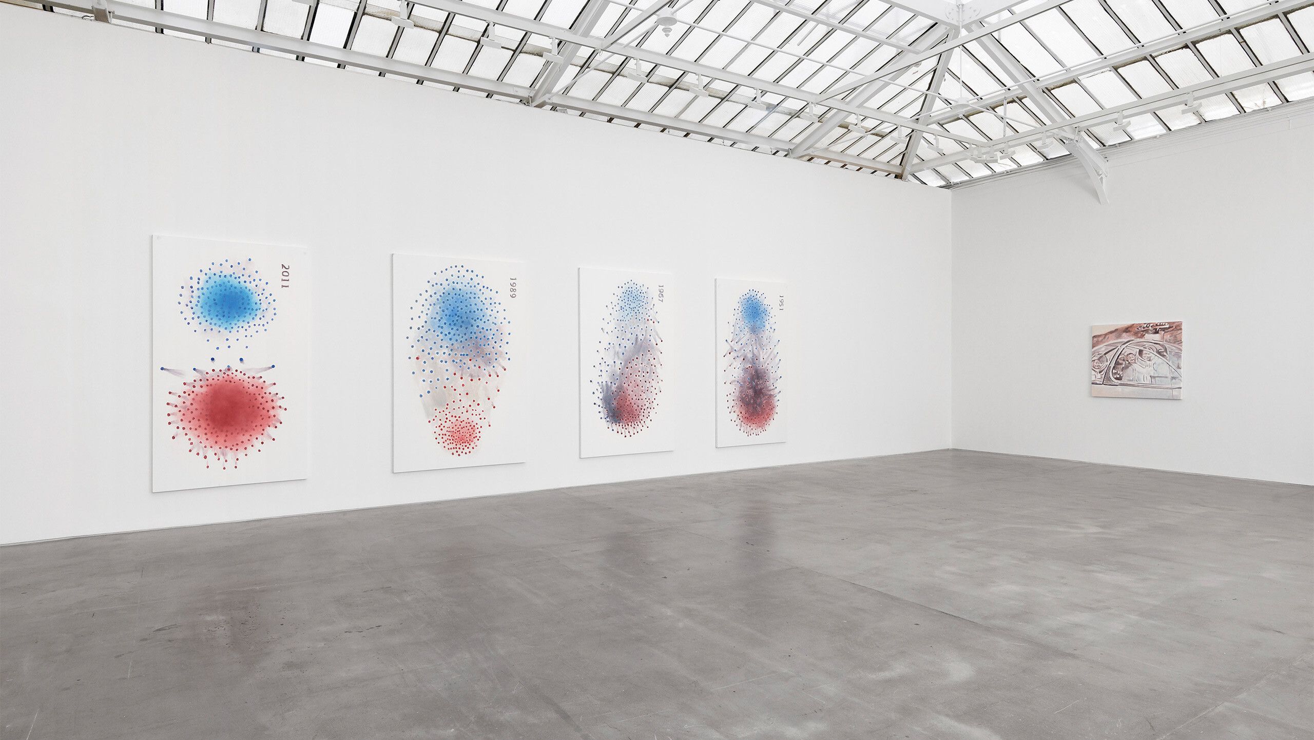Installation view, Luc Tuymans: Eternity, David Zwirner, Paris, dated 2022