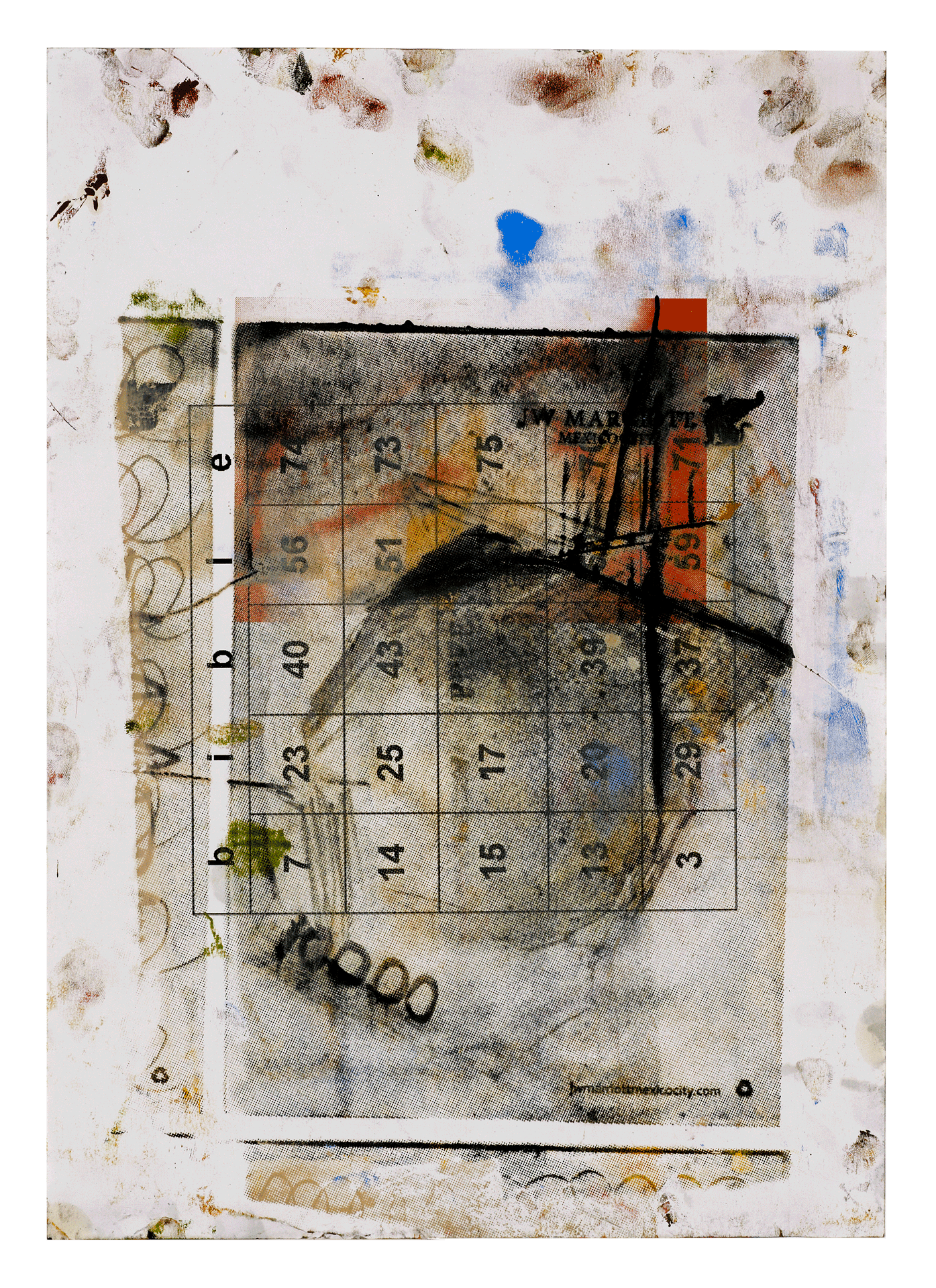 A painting by Oscar Murillo, titled Untitled, dated 2015.