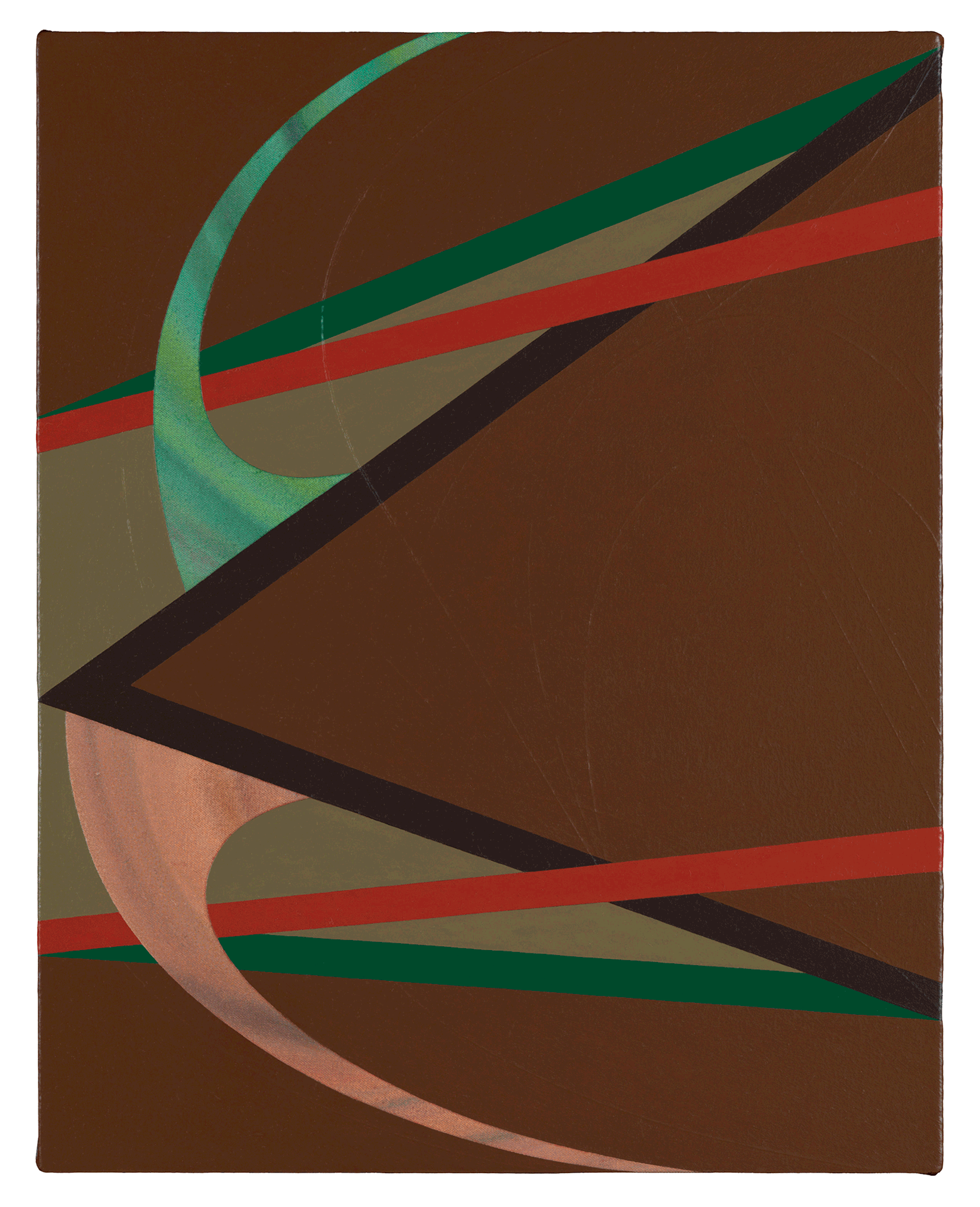 A painting by Tomma Abts, titled Teite, dated 2008.