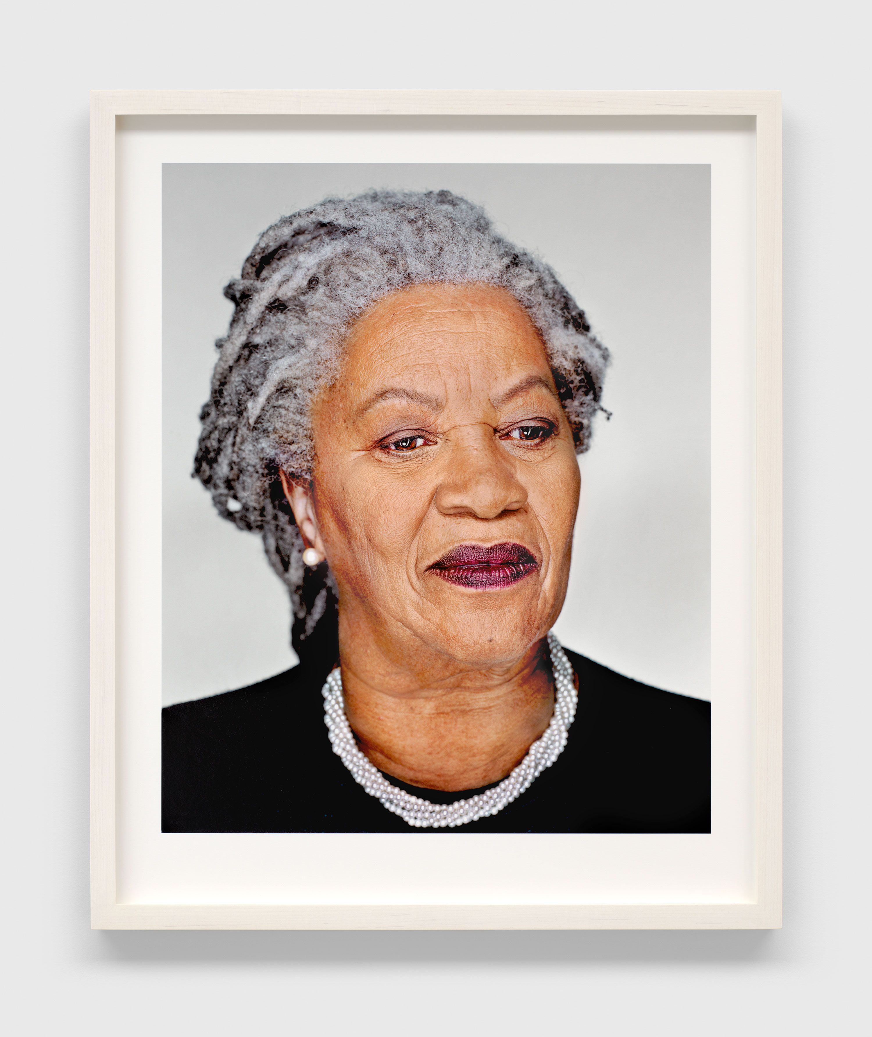 An archival pigment print by Martin Schoeller, titled Toni Morrison; Grand View-on-Hudson, NY, dated 2003.