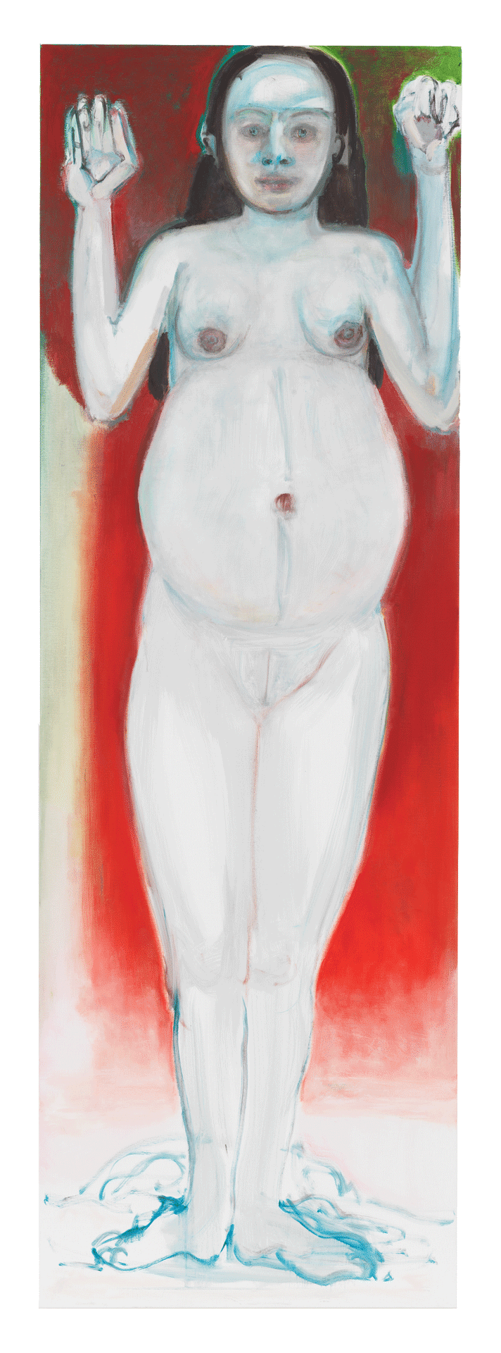A painting by Marlene Dumas, titled Birth, dated 2018.