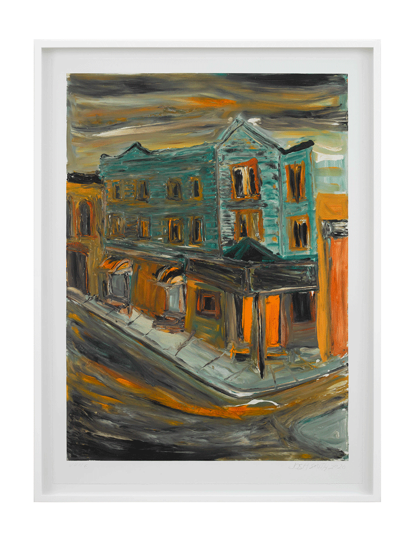 An untitled monotype by Josh Smith, dated 2020.