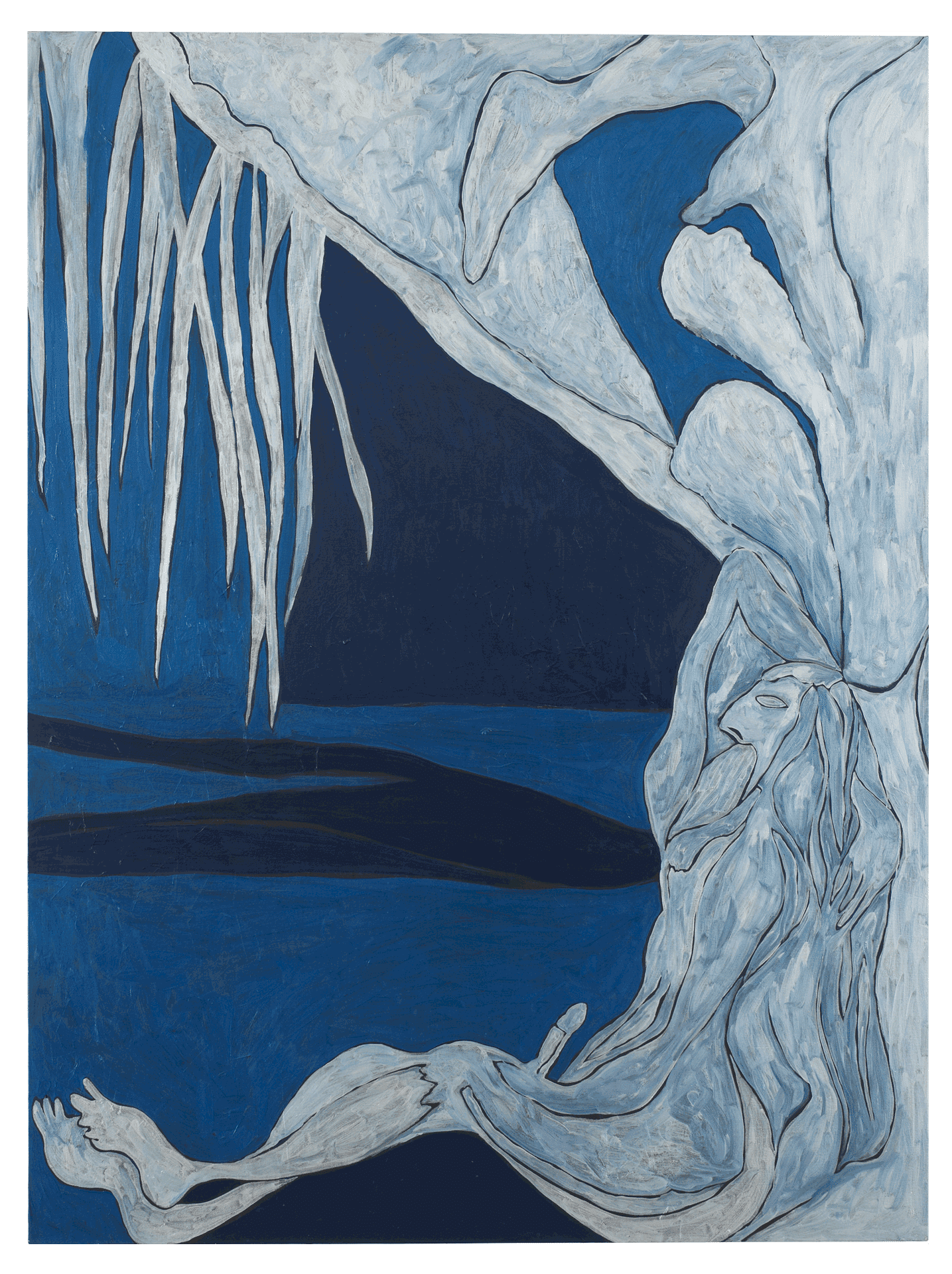 A painting by Chris Ofili, titled Silver Lazarus, dated 2005 to 2006.