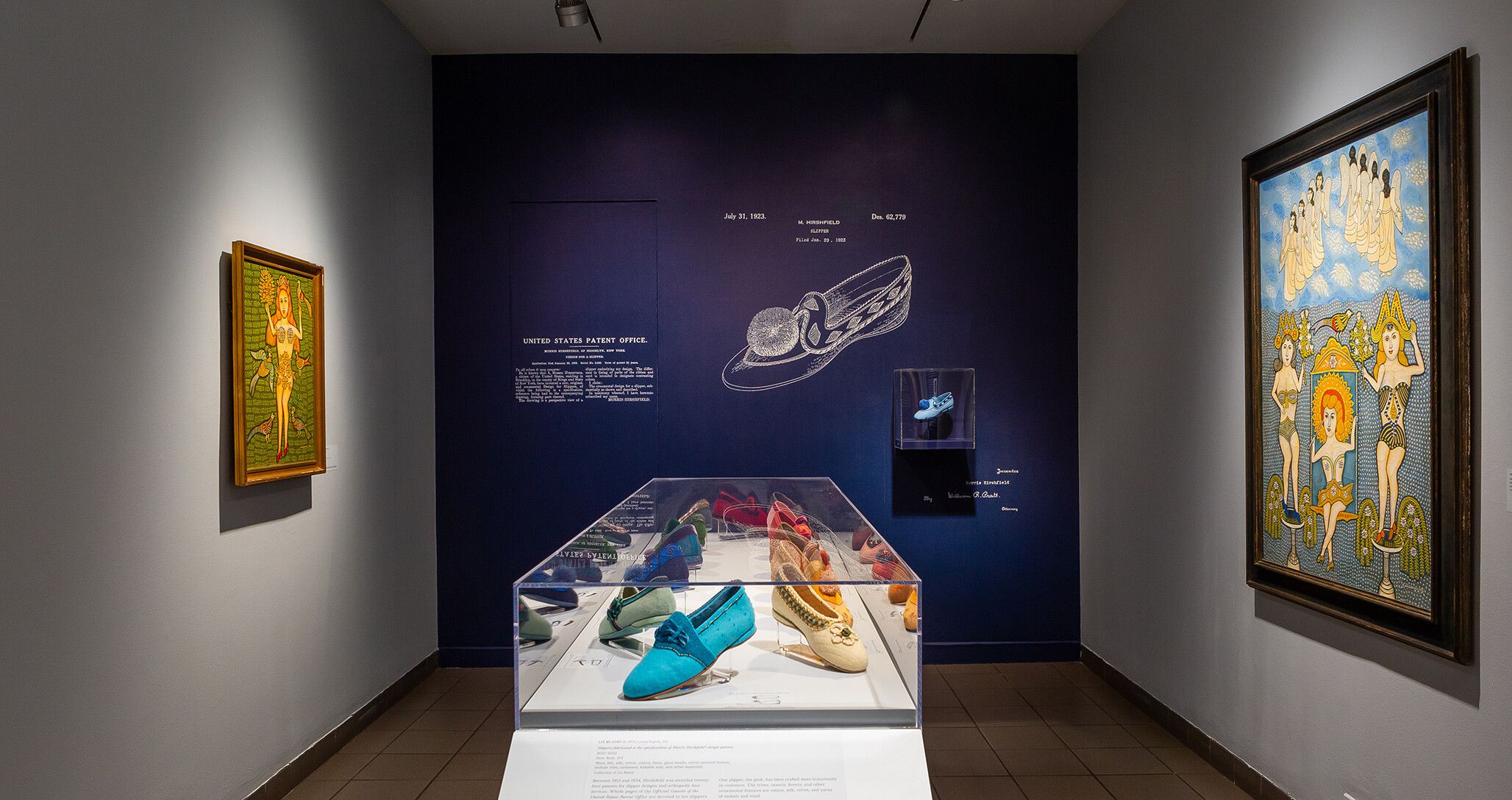An Installation view, Morris Hirshfield Rediscovered, the American Folk Art Museum, New York, dated 2022
