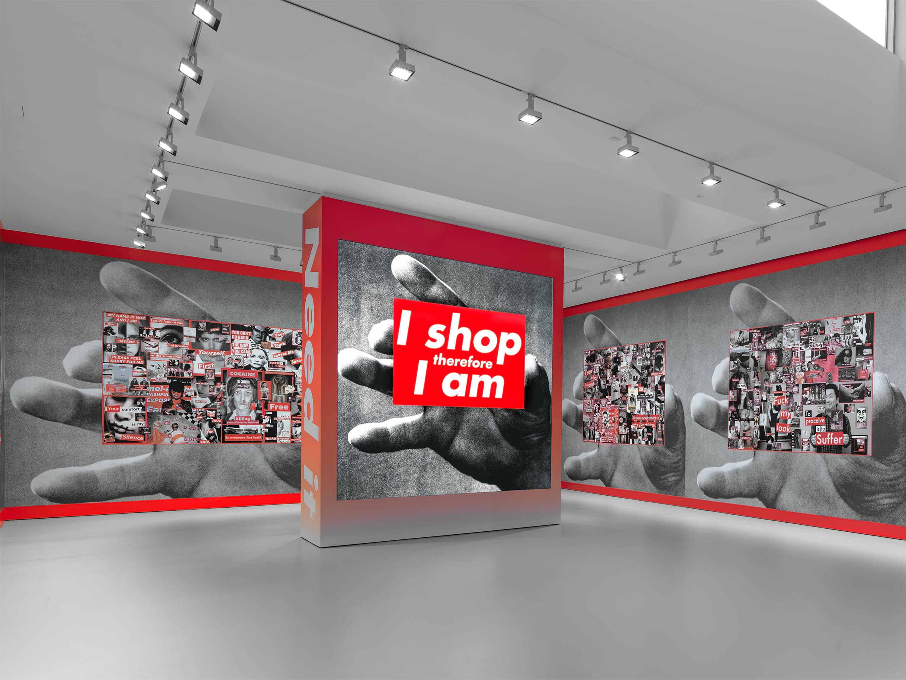 Installation view, Barbara Kruger, David Zwirner, New York, dated 2022