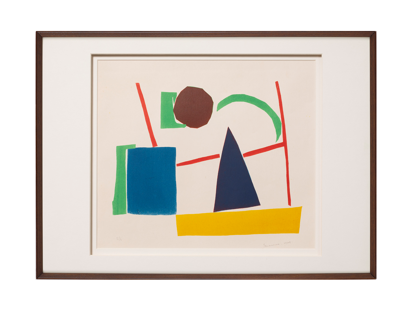 An untitled work on paper by Benode Behari Mukherjee, dated circa mid to late 1960.