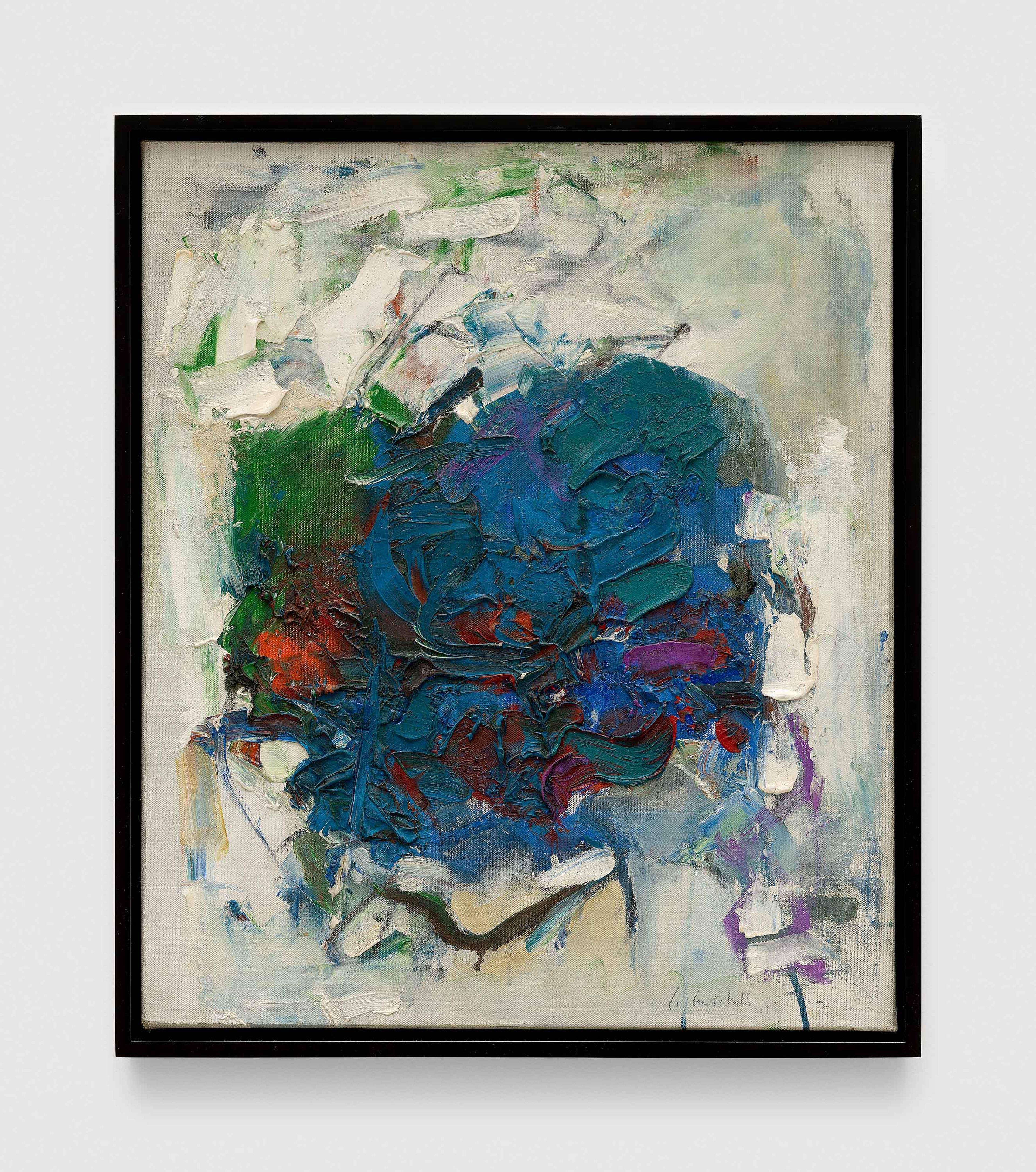 A painting by Joan Mitchell, titled Metro, dated circa 1965.