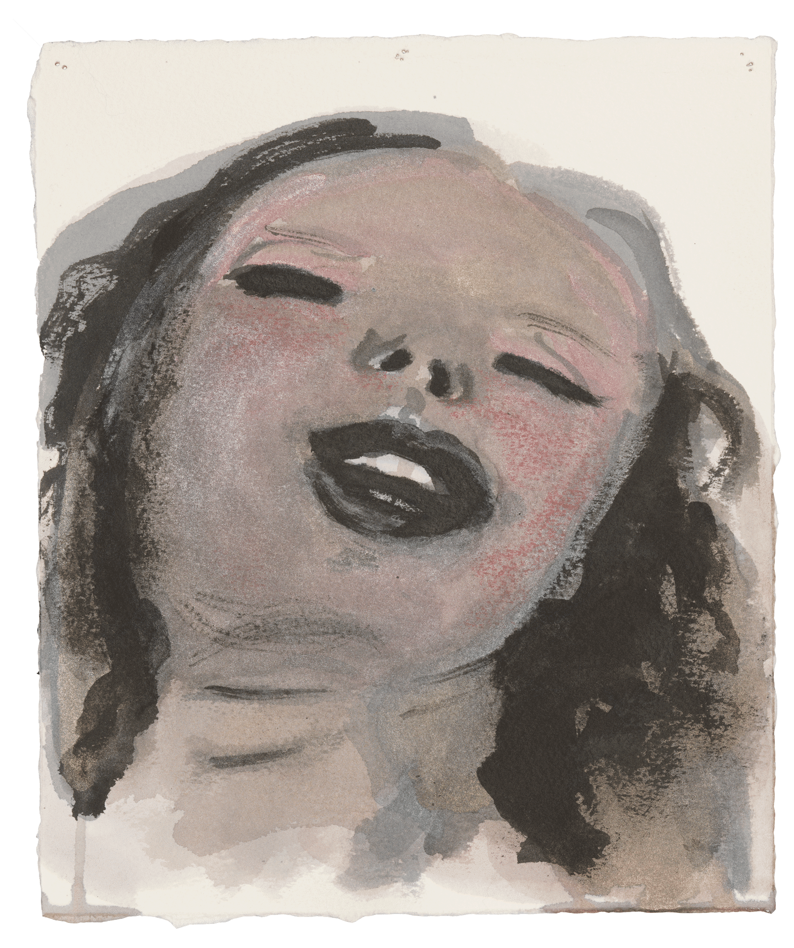 A drawing by Marlene Dumas, titled Venus praises the pleasures of love, dated 2015 to 2016.