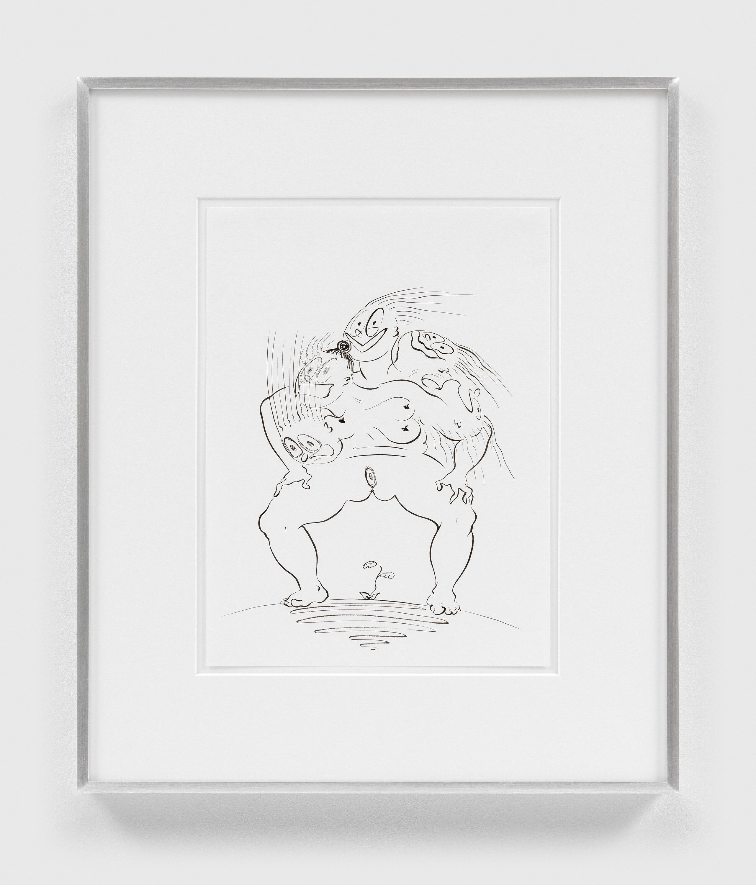A drawing by Ebecho Muslimova, titled Fatebe Mood Rattle, dated 2021.