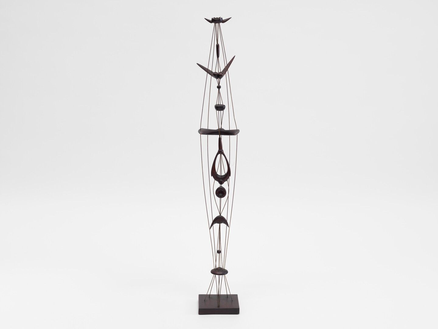 A, untitled wood and steel wire sculpture by Leo Amino, dated 1954.