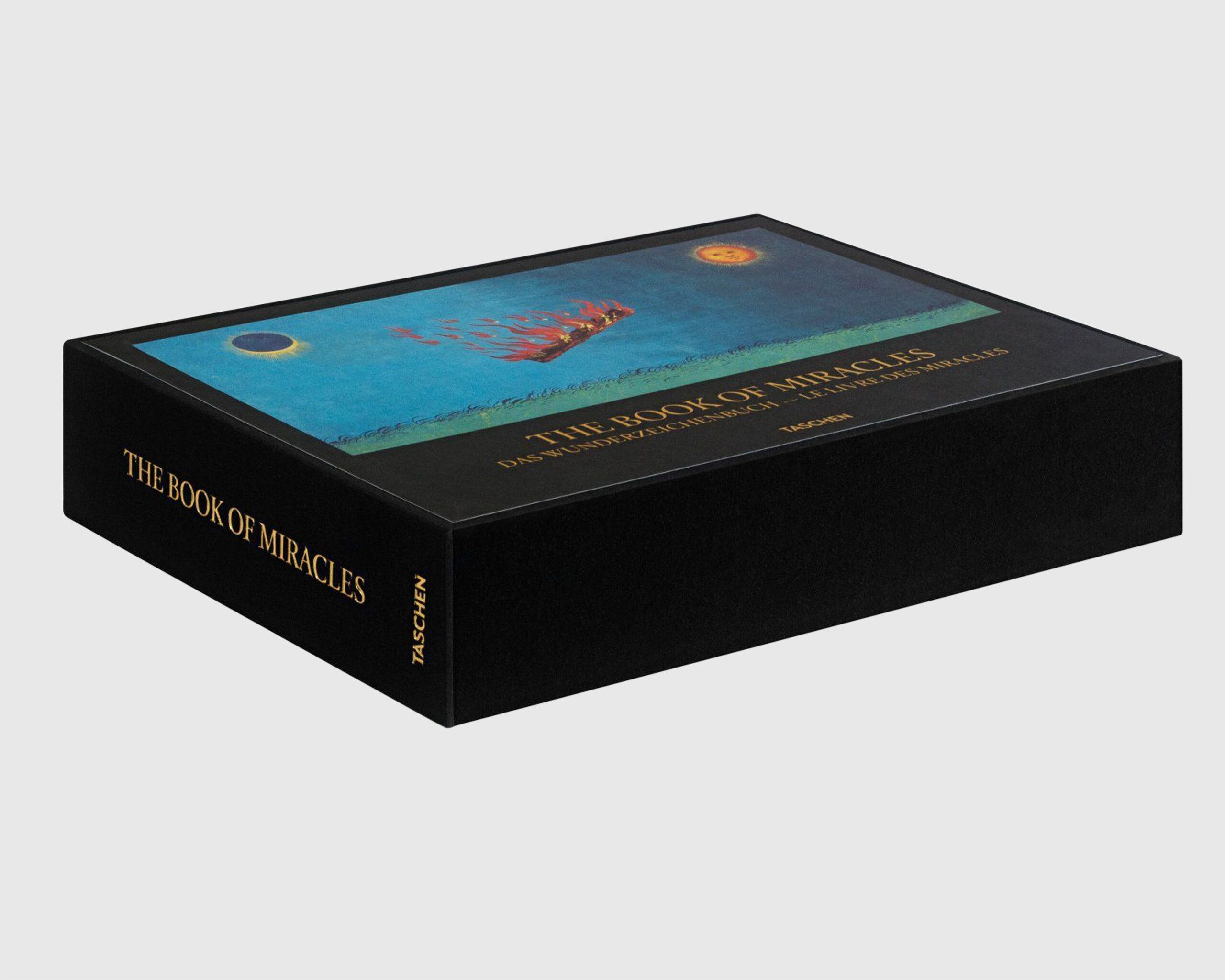 The cover of the book that Taschen produced in 2013 as a complete facsimile of the Book of Miracles