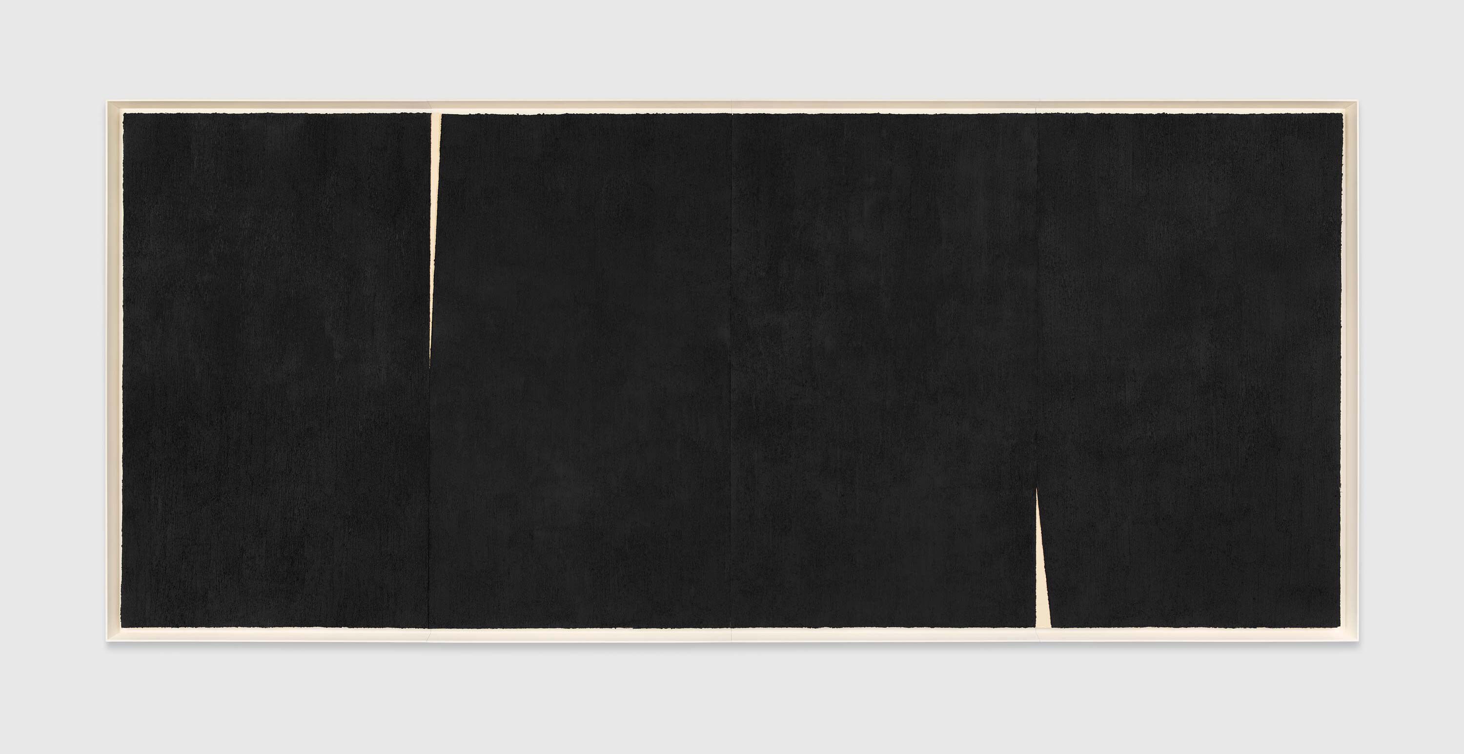 A work on paper by Richard Serra, titled Triple Rift #2, dated 2018.
