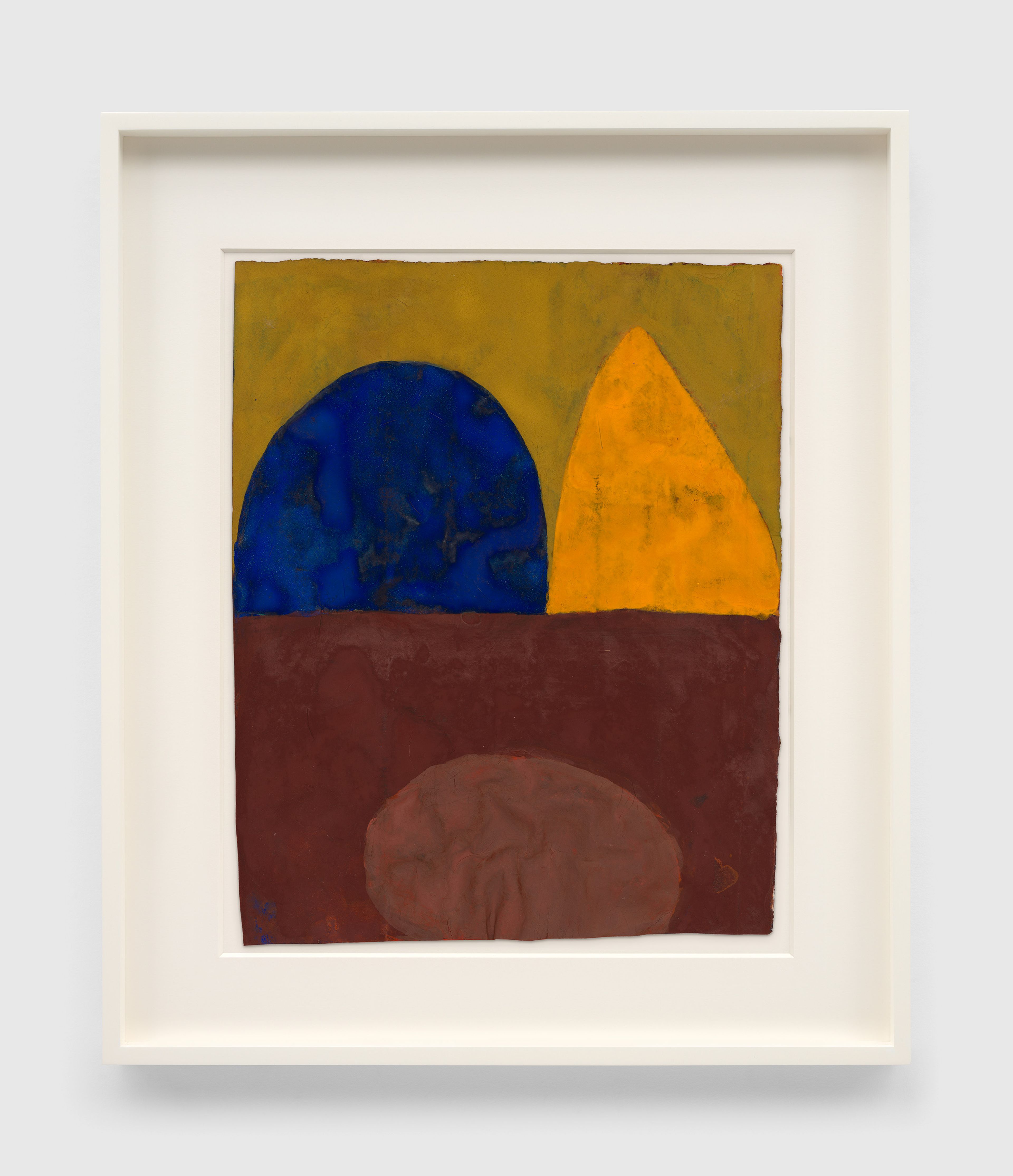 A work on paper by Suzan Frecon, titled 5 color study, dated 2024.