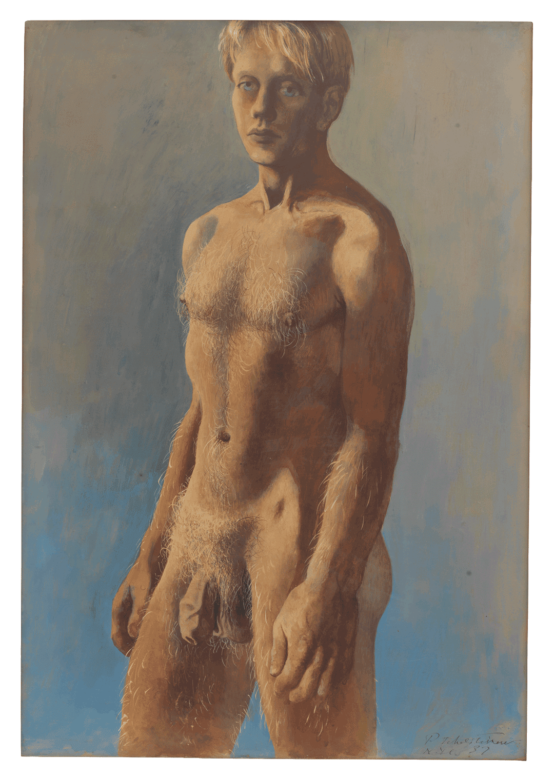 A painting by Pavel Tchelitchew, titled The Lion Boy, dated 1936 to 1937.