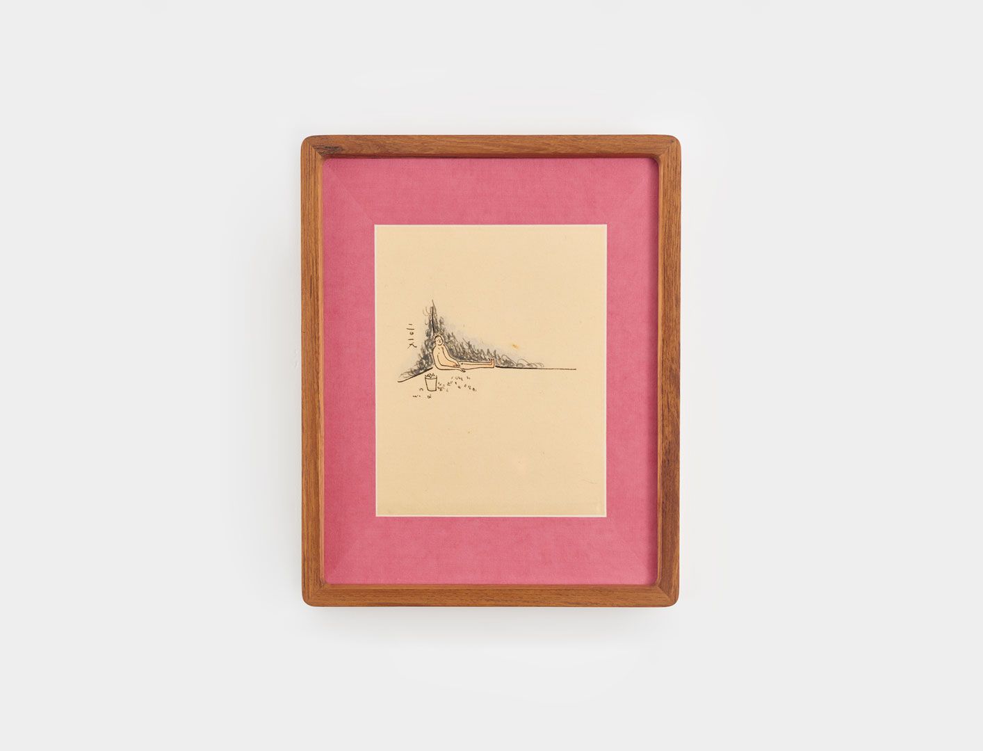 A drawing titled by Jian Yi-Hong, titled Lay down, dated 2019.