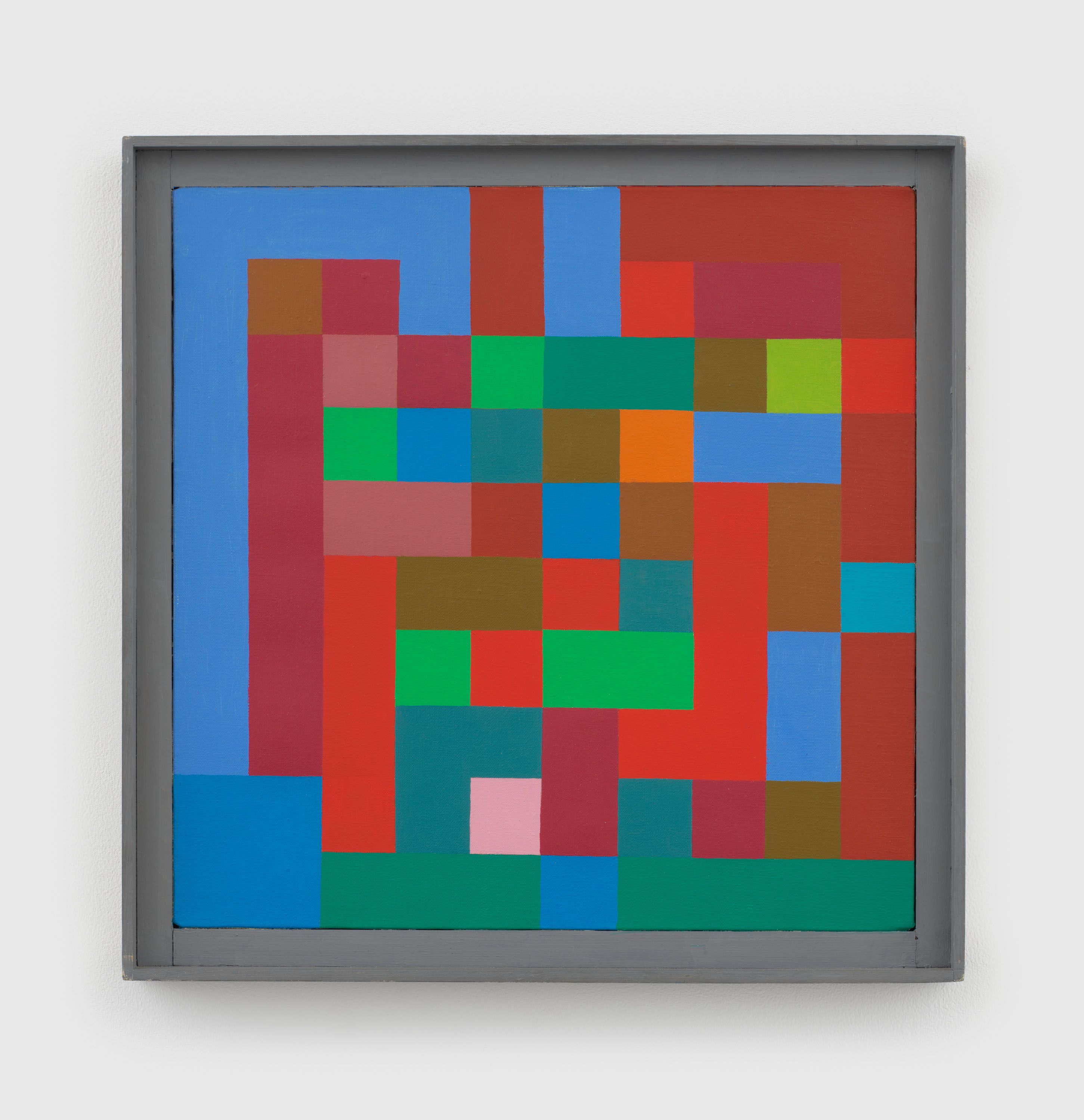 A painting by Ad Reinhardt, titled Abstract Painting, dated 1940.