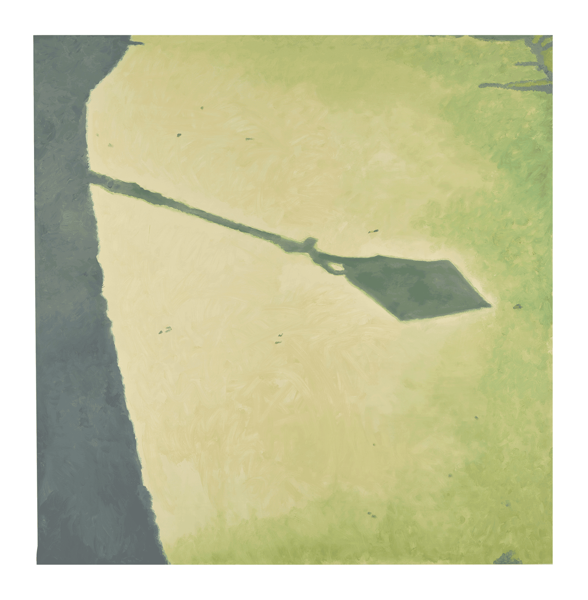A painting by Luc Tuymans, titled Murky Water II, dated 2015.