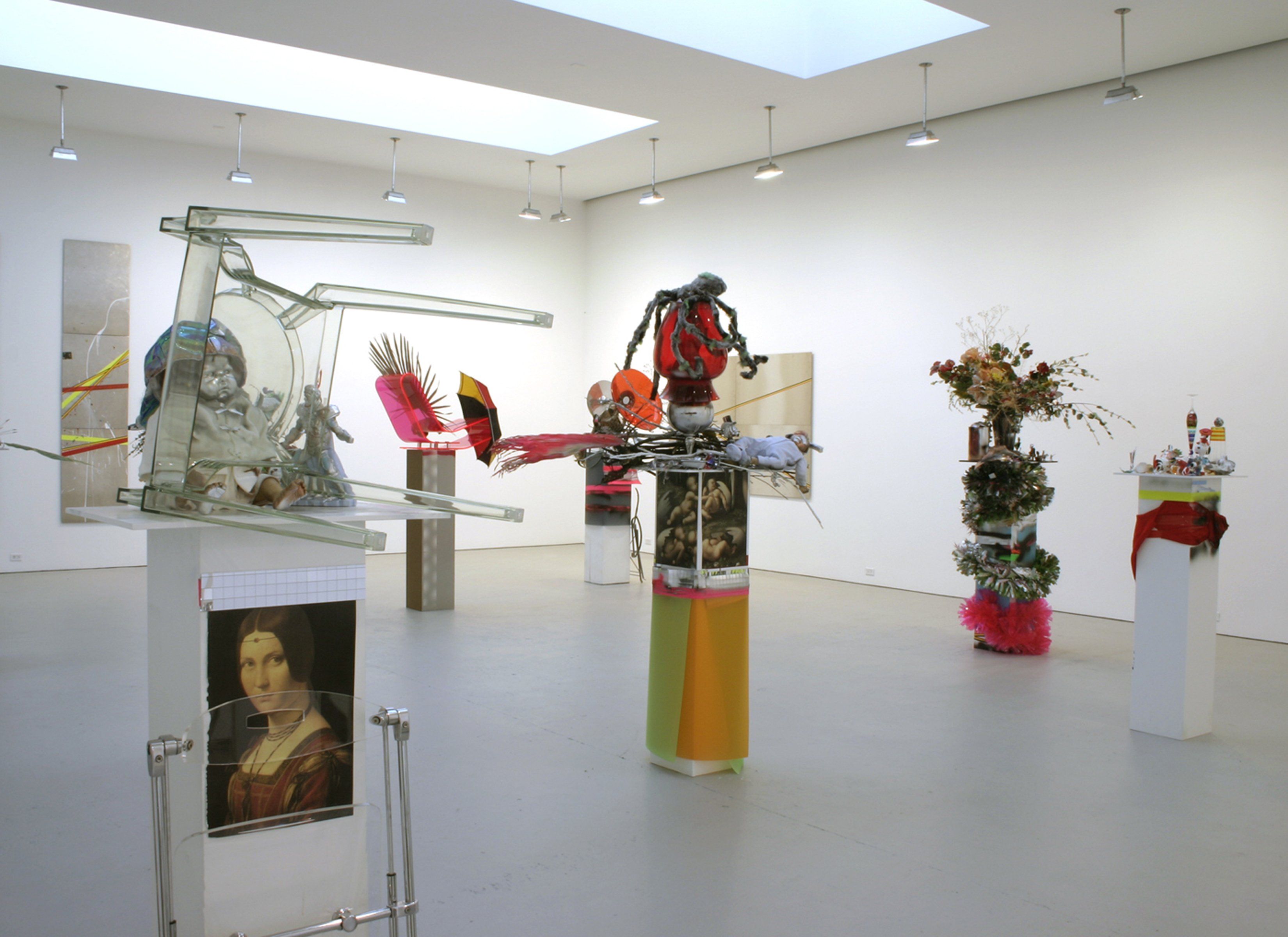 An installation view of the exhibition Isa Genzken: New Work, at David Zwirner New York, dated 2005.