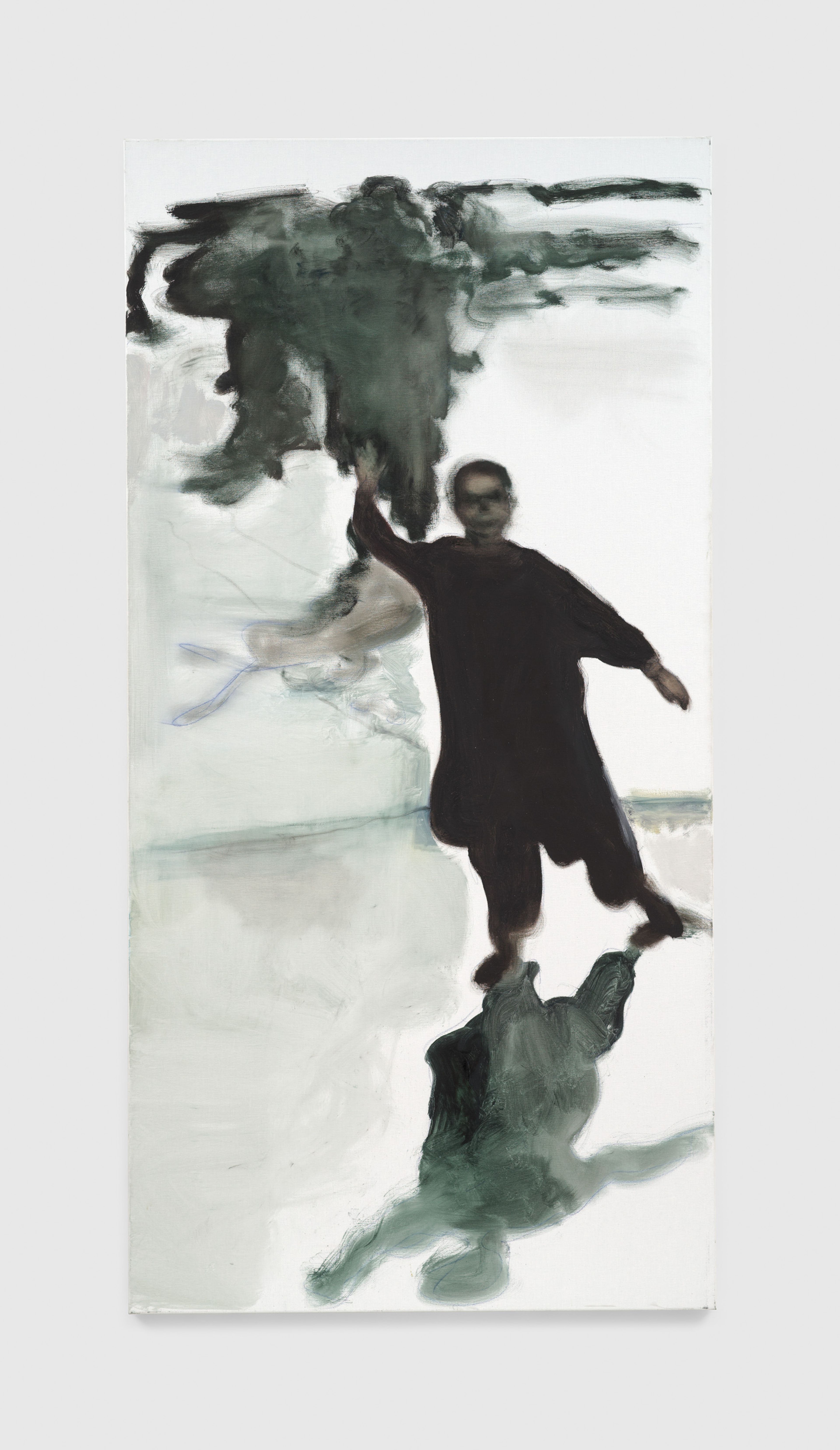 A painting by Marlene Dumas, titled Child Waving, dated 2010.