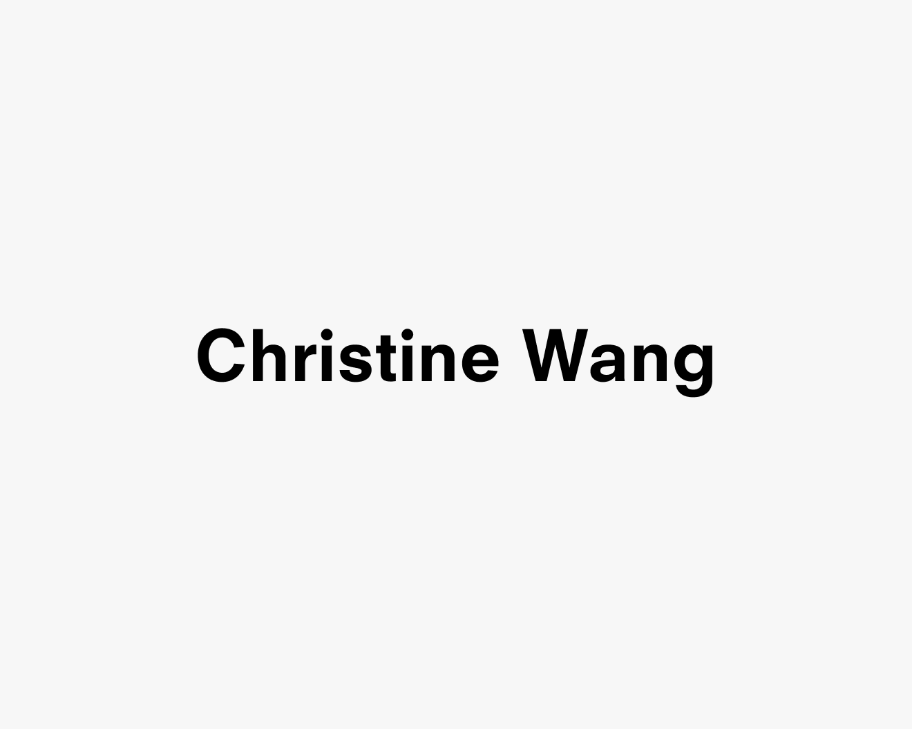 Text description that reads Christine Wang