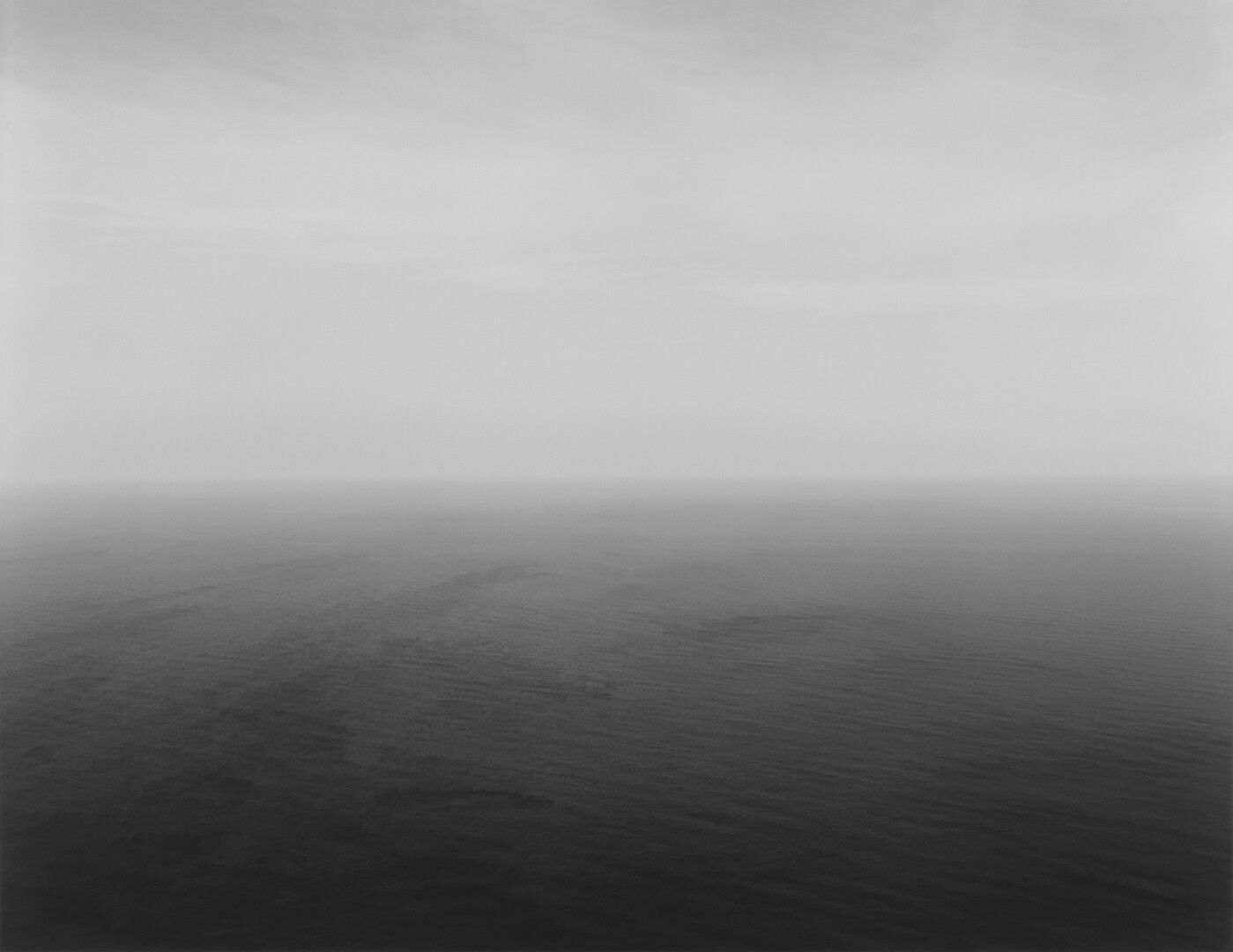 A gelatin silver print by Hiroshi Sugimoto, titled, Arctic Ocean, Nord Kapp II, dated 1989.