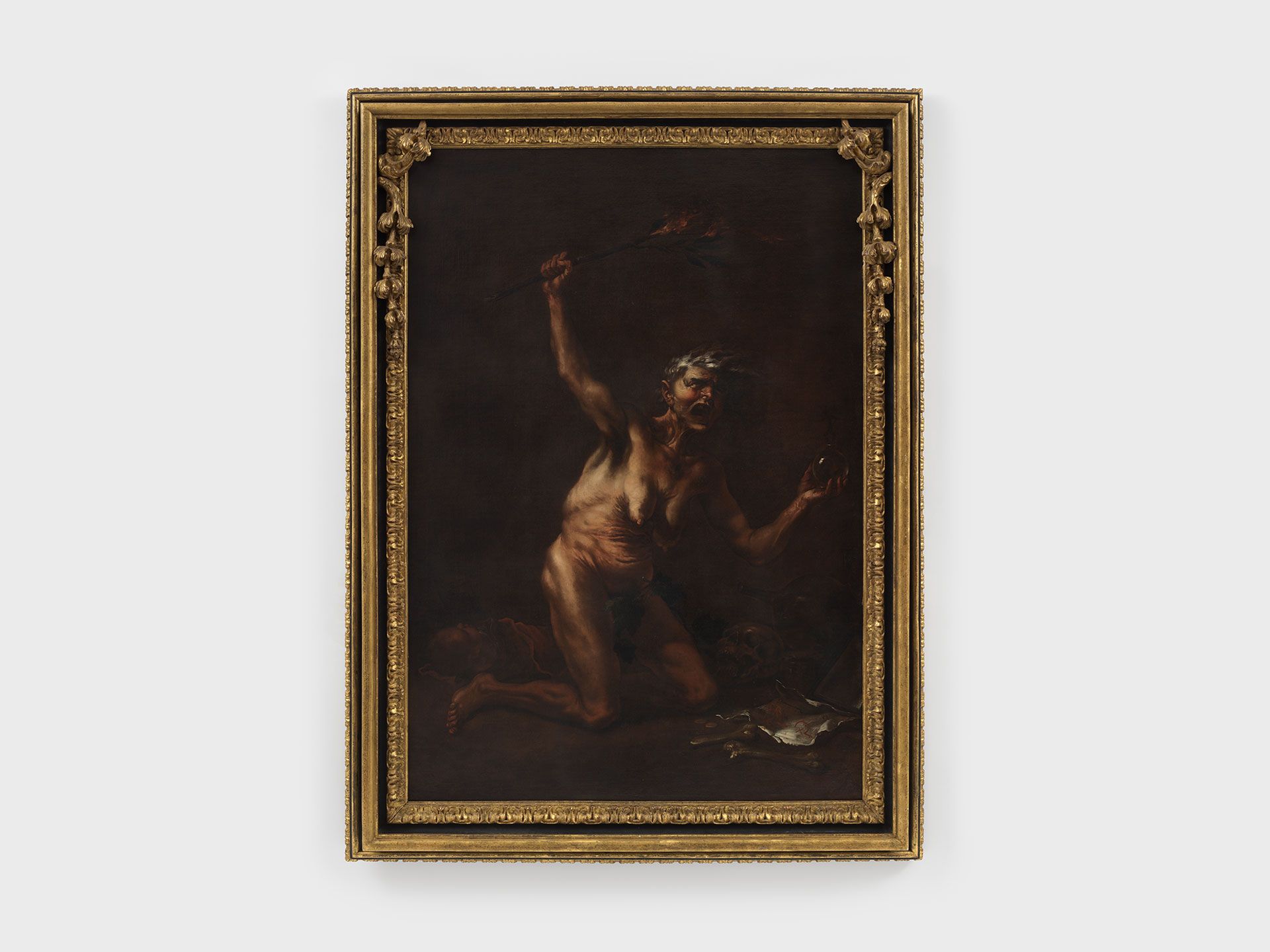A painting by Salvator Rossa, titled La Strega, translated the The Witch, circa 1945.
