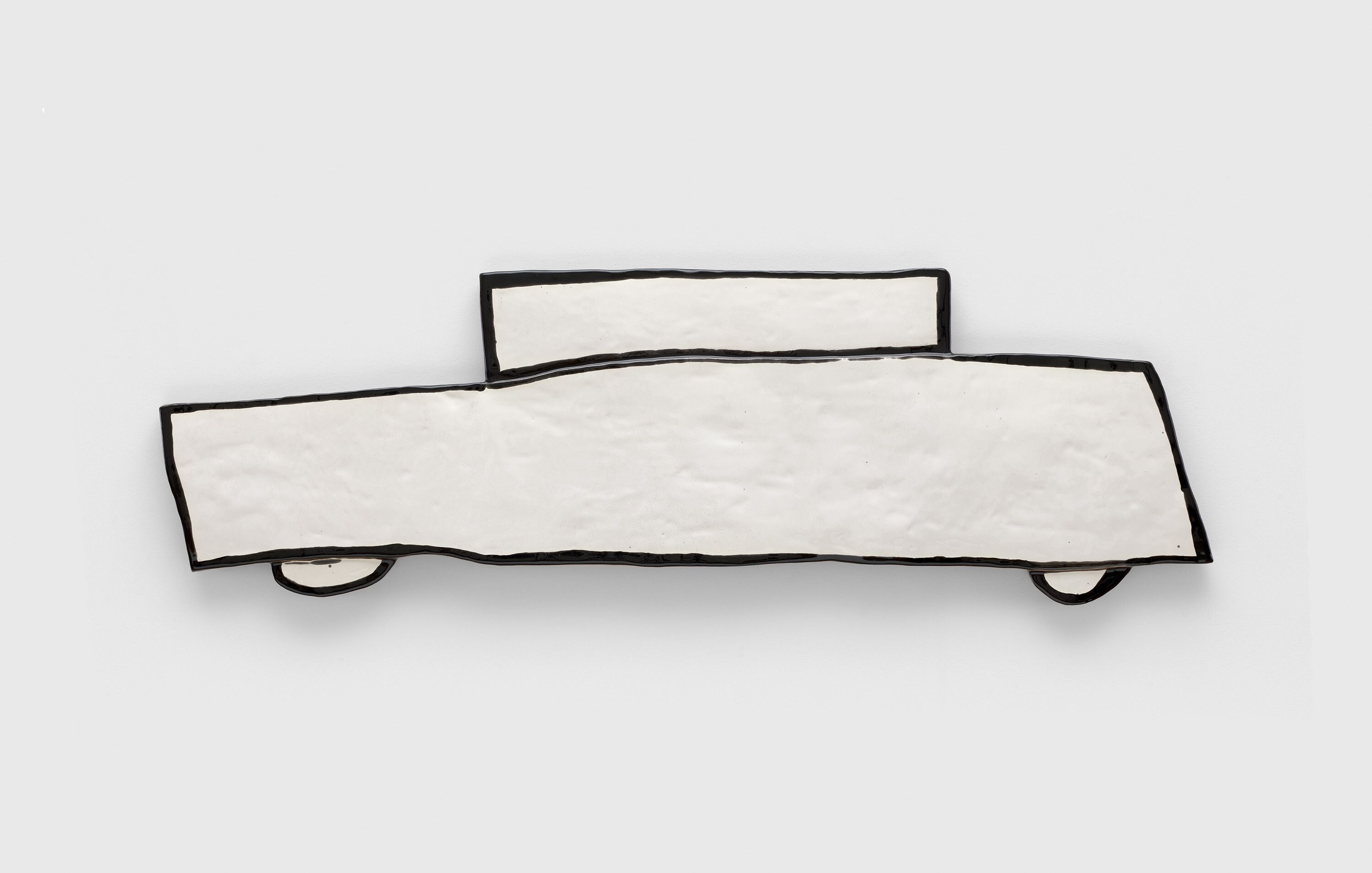 A sculpture by Rose Wylie titled White Car, dated 2021