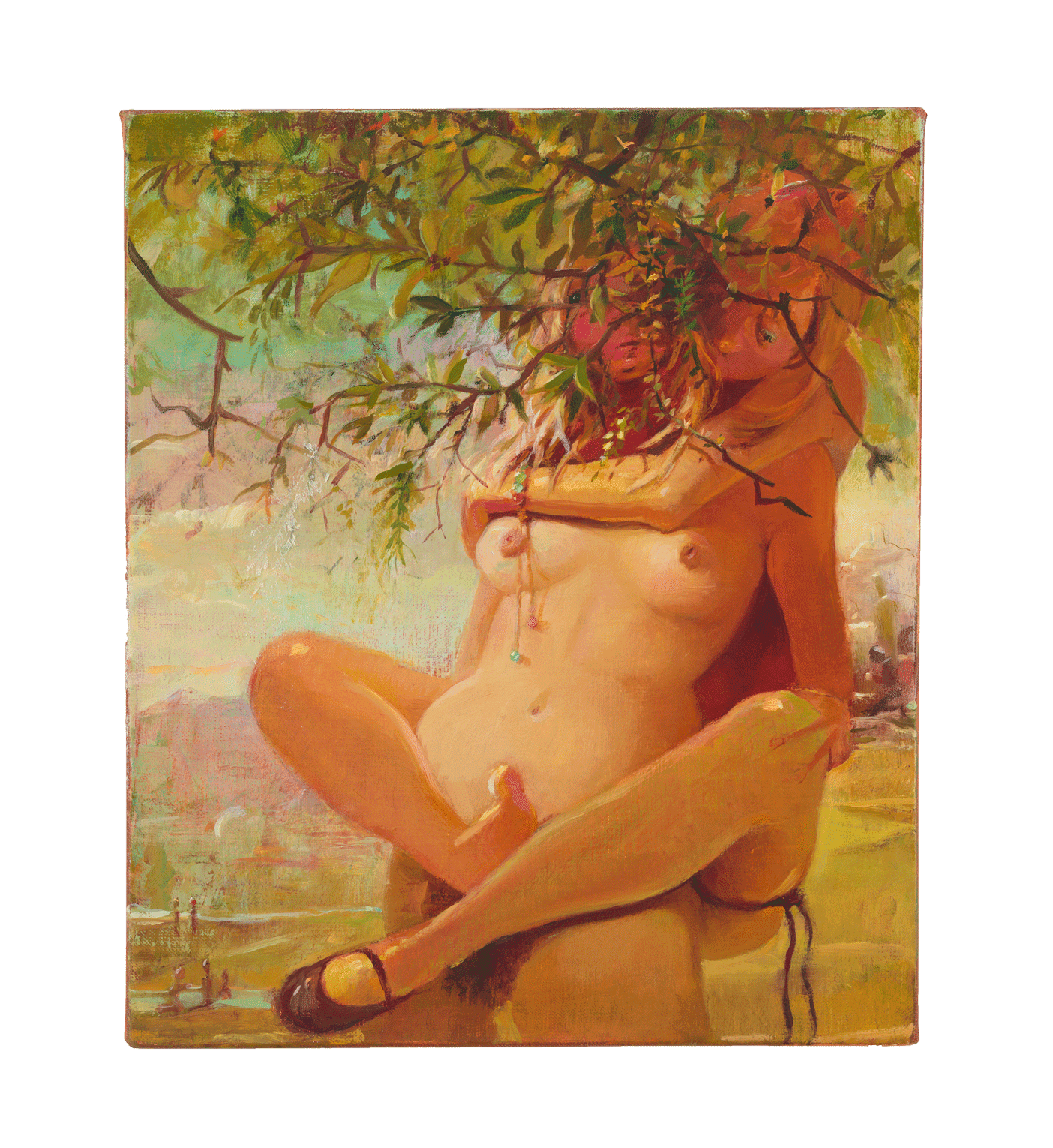 A painting by Lisa Yuskavage, titled Mutualism, dated 2006.