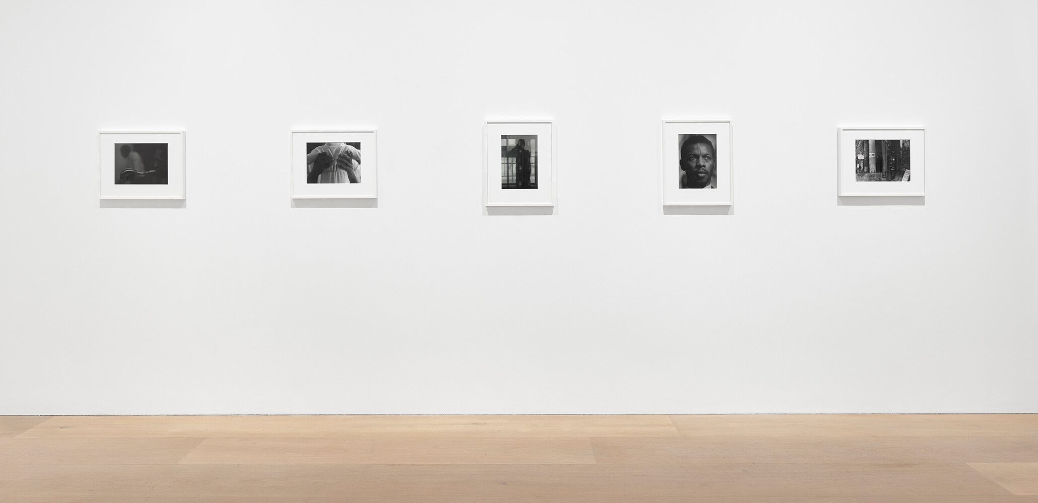 An installation view of an exhibition, titled roy DeCarava: Selected Works, at David Zwirner, London, in 2022.